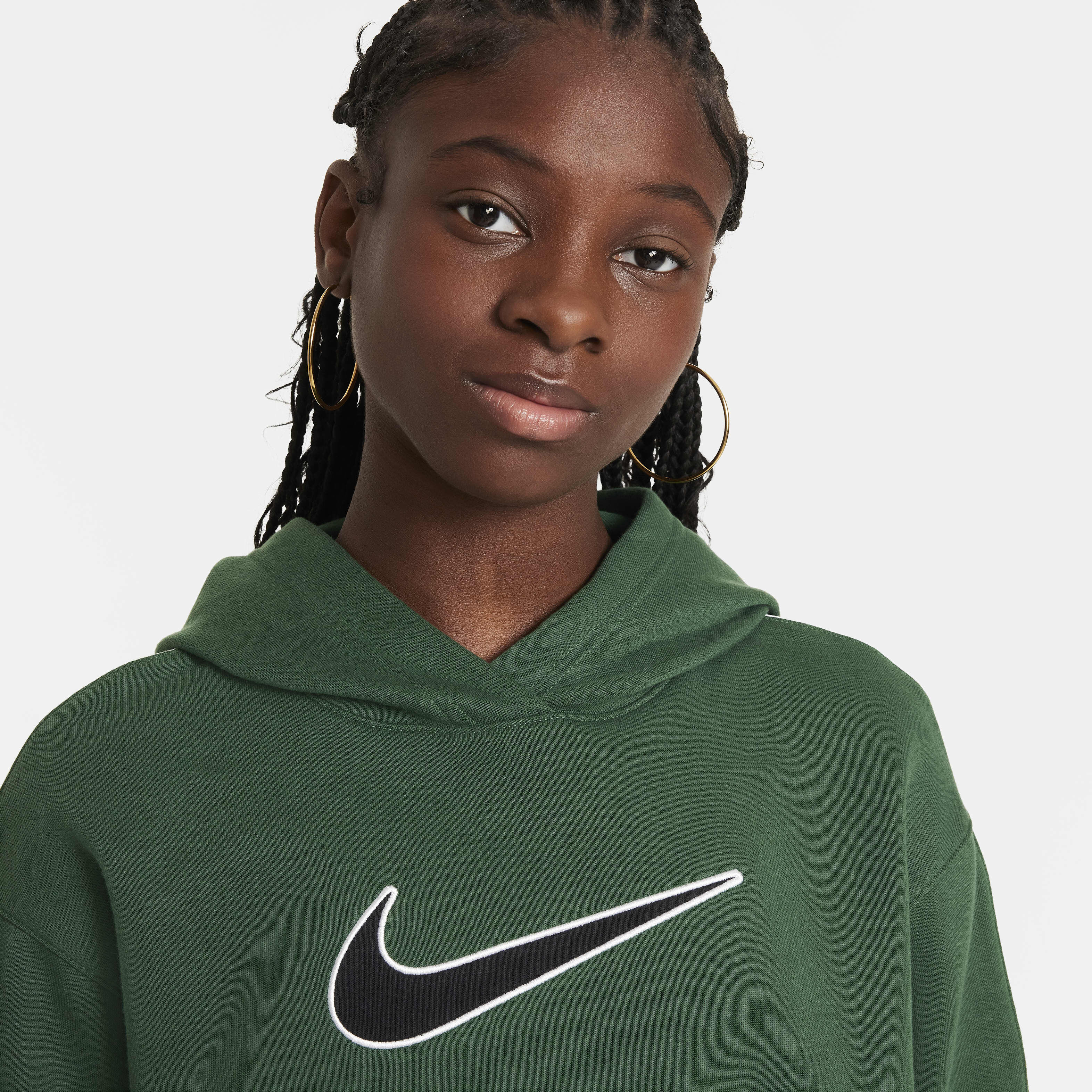 Buy Nike Sportswear Older Kids Girls Oversized Fleece Pullover Hoodie Nike Kuwait Official