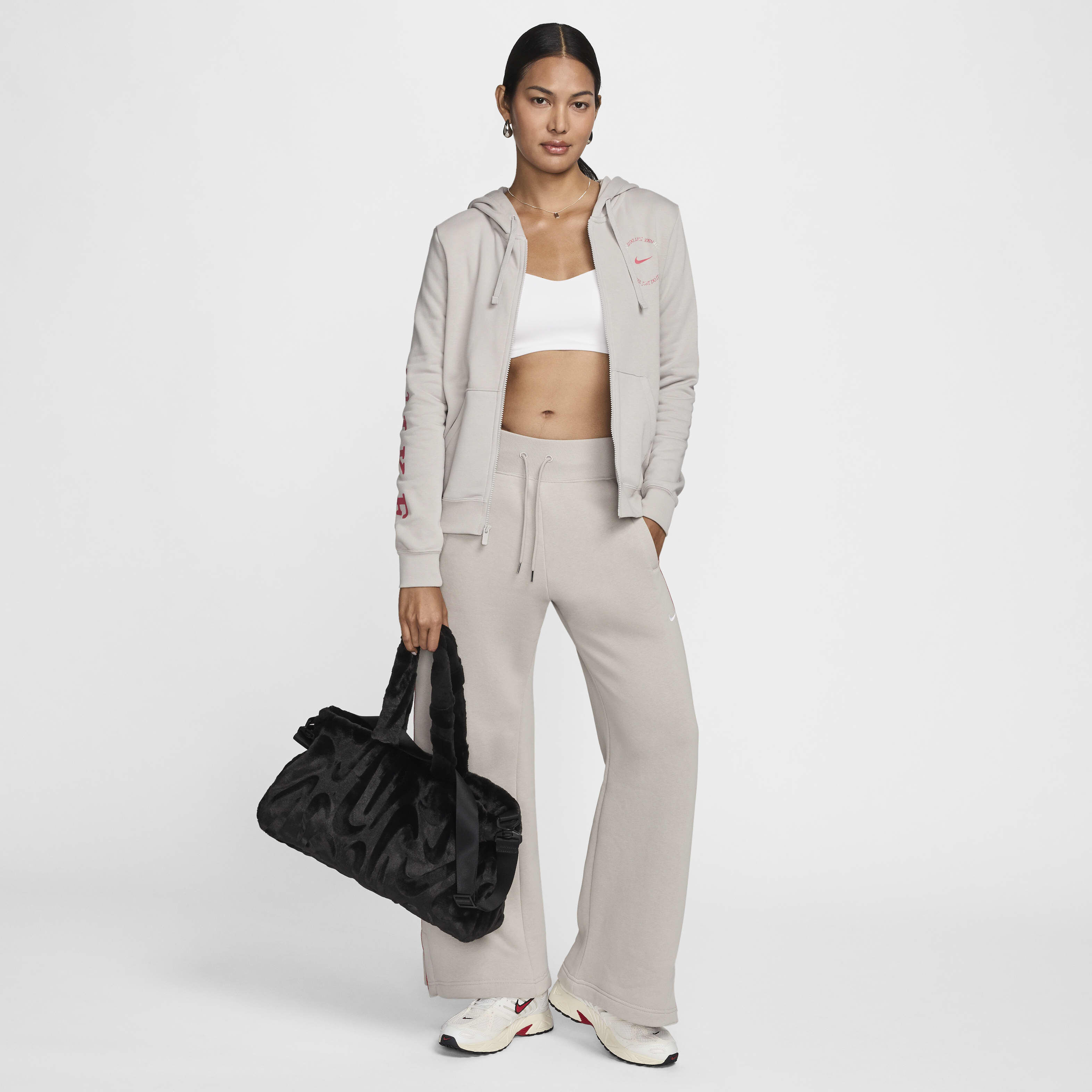 Buy Nike Sportswear Faux Fur Tote (10L) - Black/Black