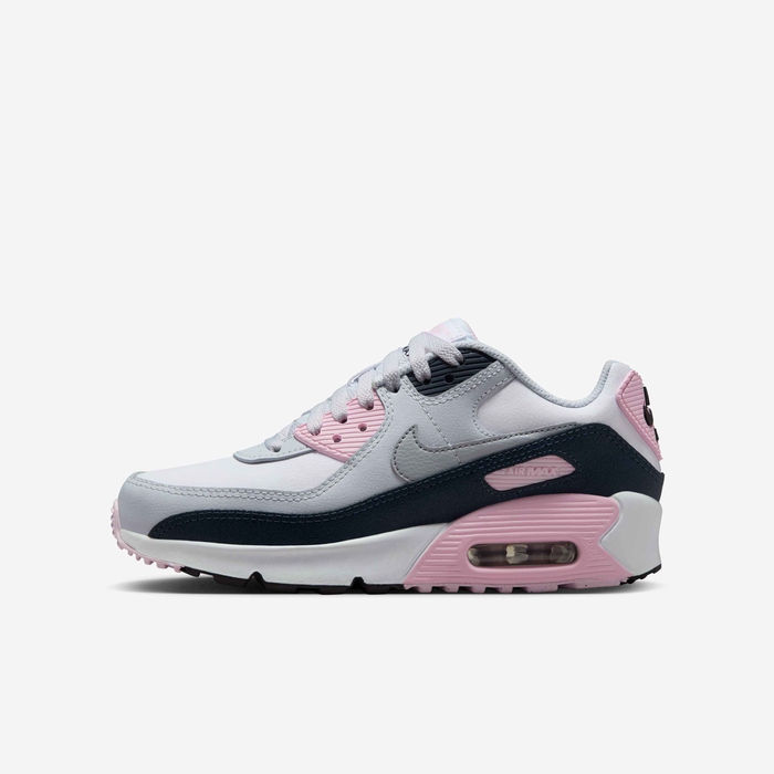 Buy Nike Air Max 90 LTR Older Kids' Shoes White/Pink Foam