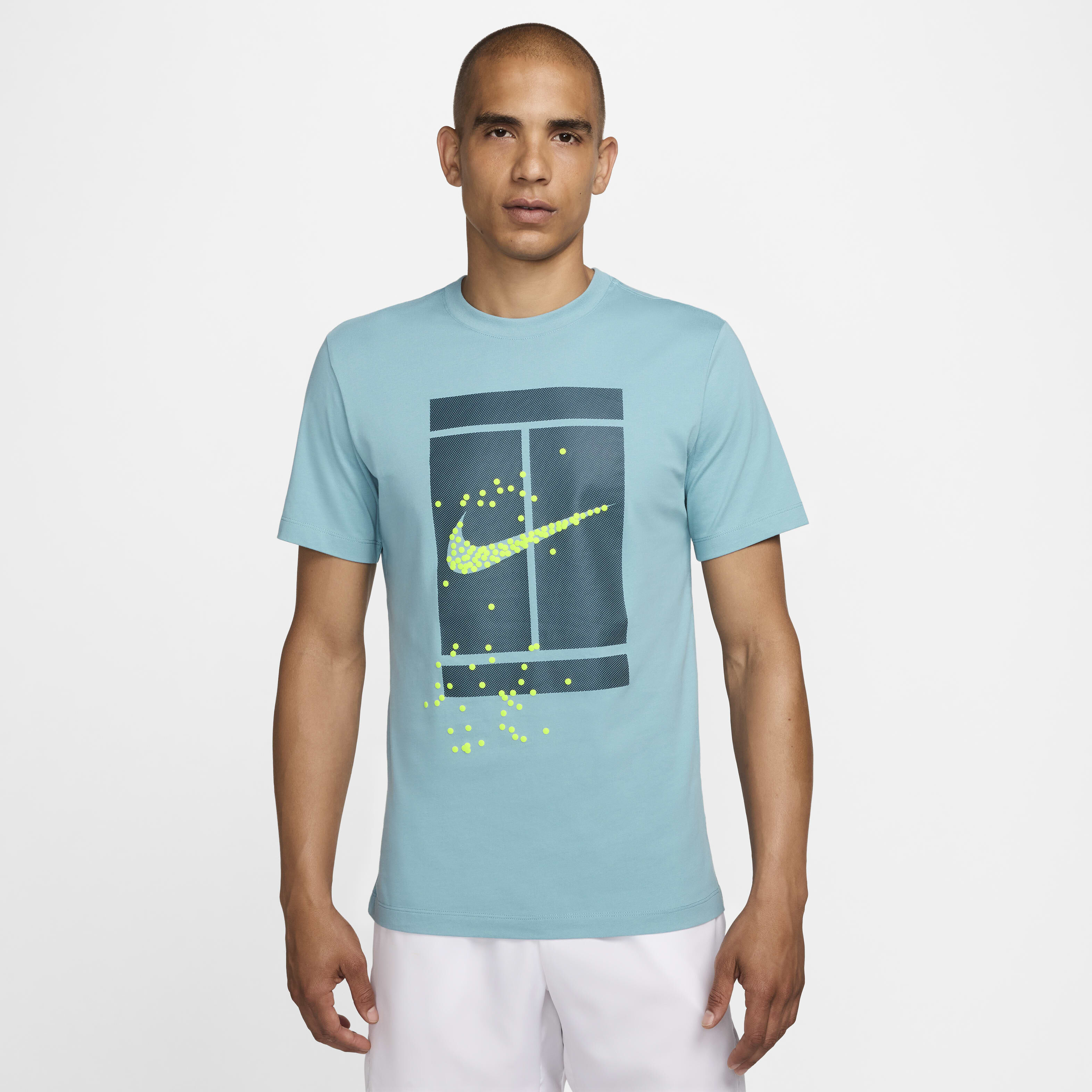 Buy NikeCourt Men s Tennis T Shirt Denim Turquoise Nike Kuwait Official