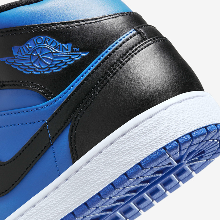 Buy Air Jordan Mid Men's Shoes Black/Black/White/Royal Blue