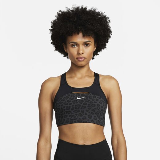 Sports Bras-Nike, Nike Swoosh, Women's Medium-Support Non-Padded Leopard Print Sports Bra