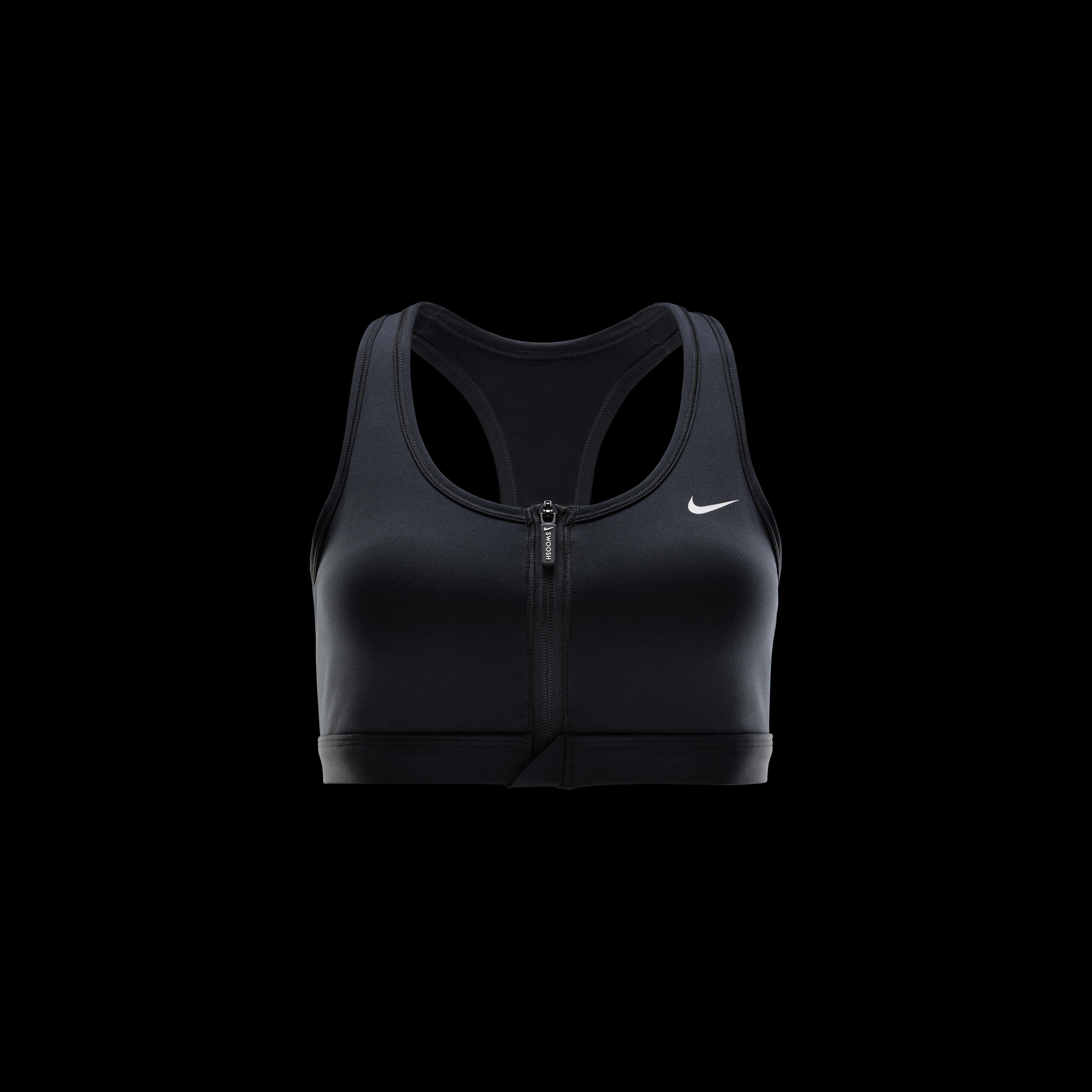 Nike zip sports bra sales