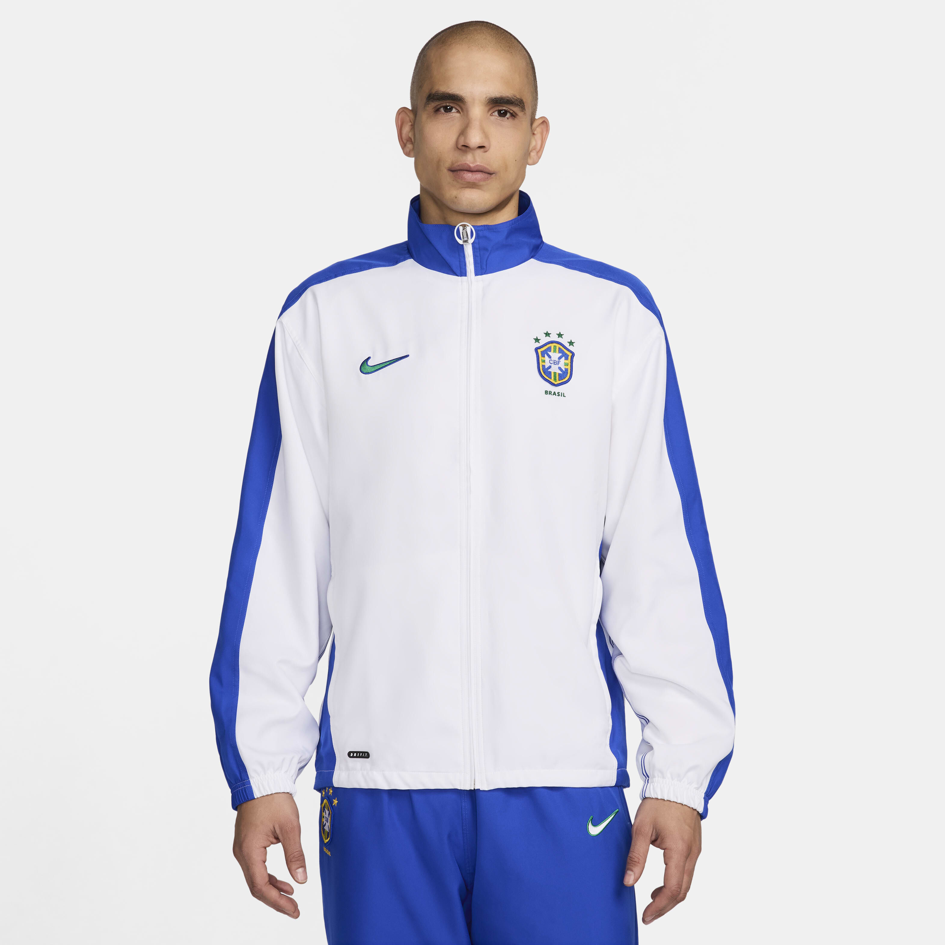 Buy Brazil 1998 Reissue Men's Nike Football Replica Tracksuit Jacket -  White/Lyon Blue/Lyon Blue | Nike Kuwait Official