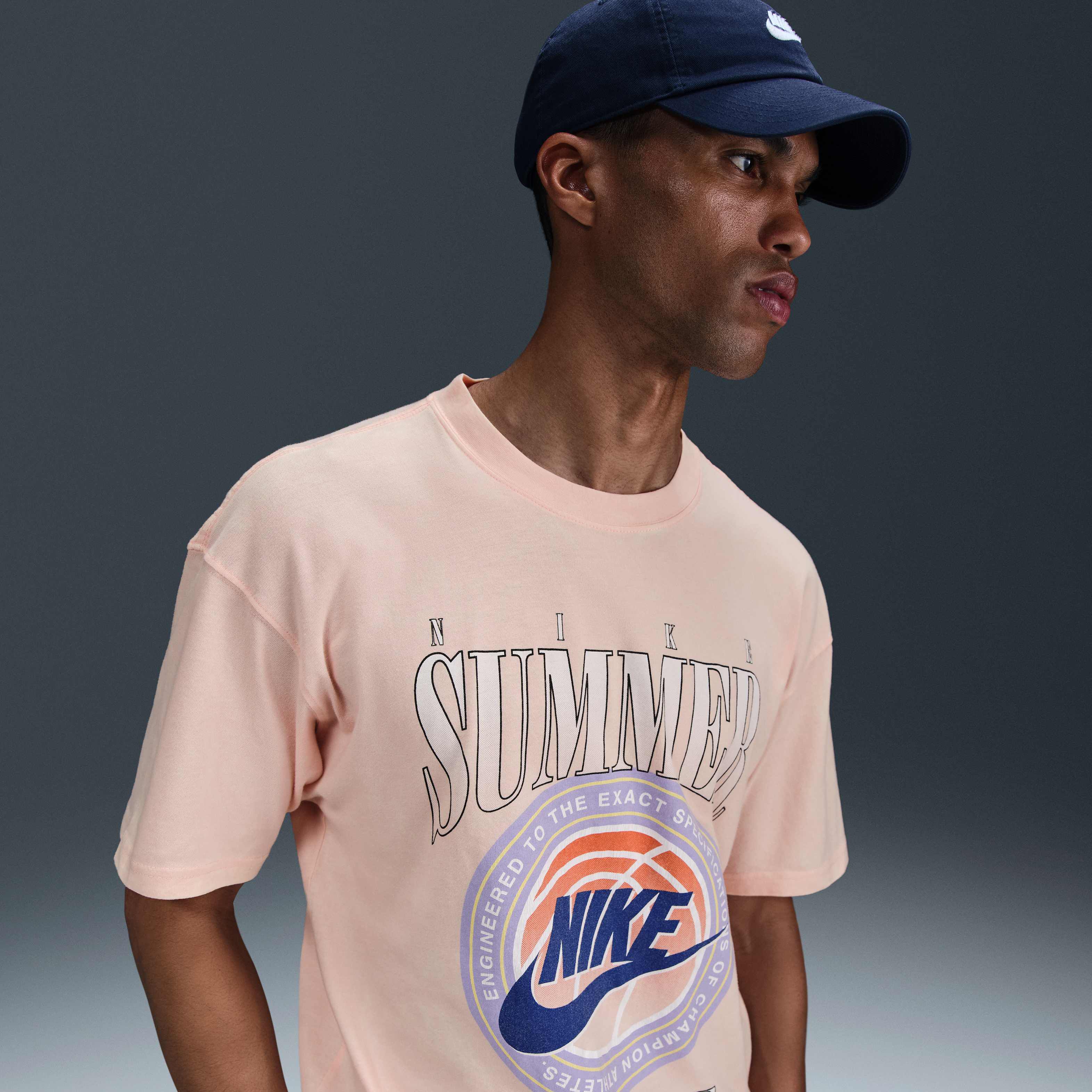 Buy Nike Men's Max90 Basketball T-Shirt - Washed Coral @ Nike Kuwait