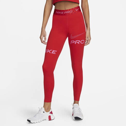 Clothing-Nike, Nike Pro, Women's Mid-Rise Full-Length Graphic Training Leggings