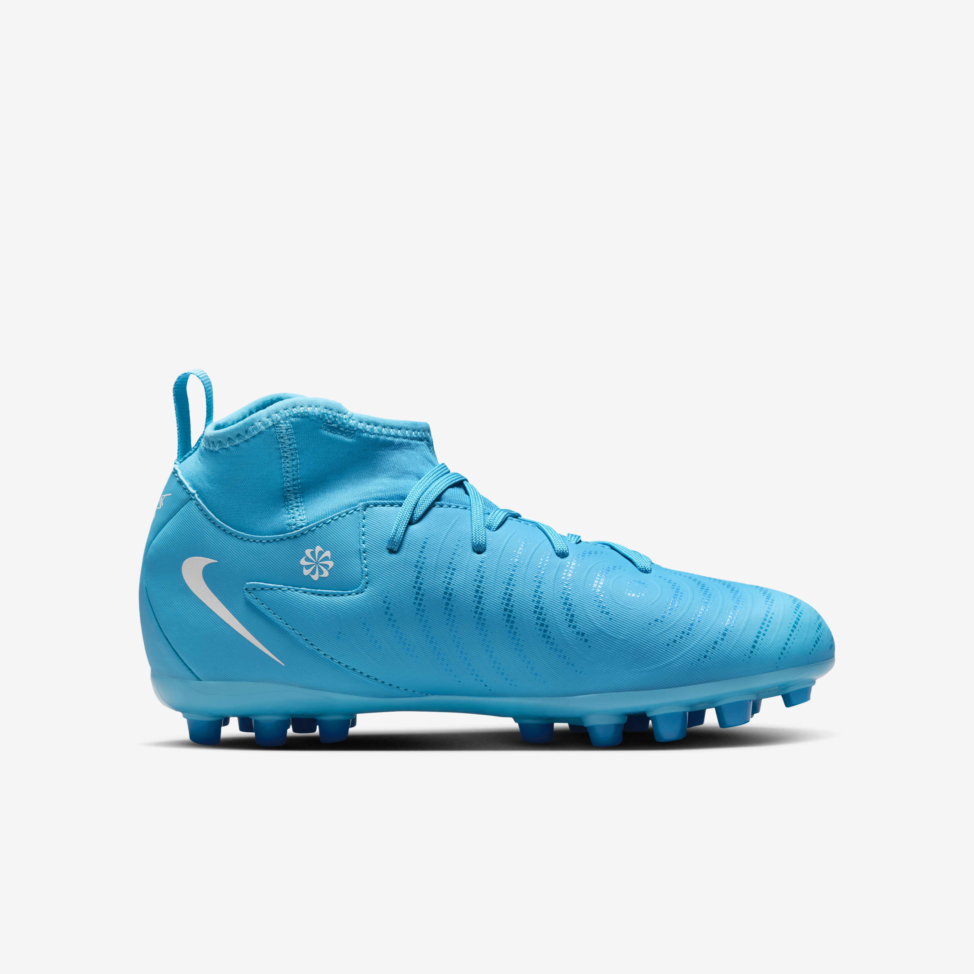 Buy Nike Jr. Phantom Luna 2 Academy Younger Older Kids AG High Top Football Boot Blue Fury White Nike Kuwait Official