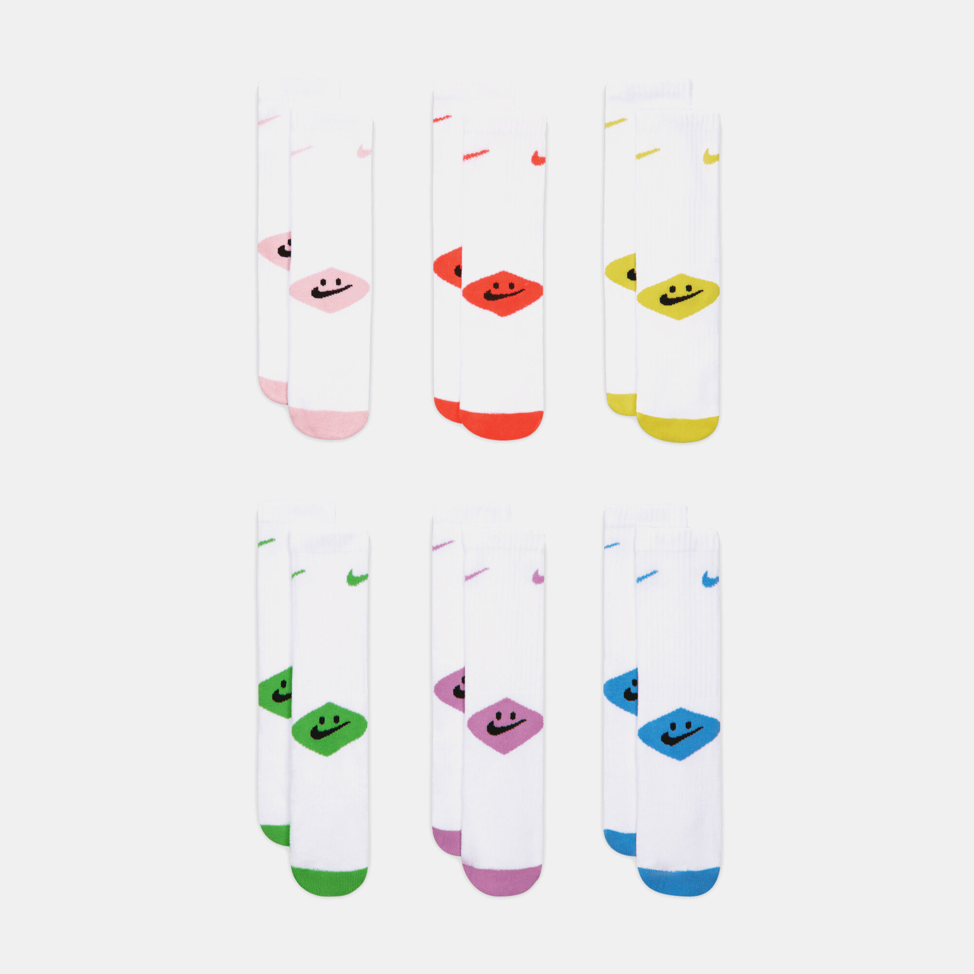 Nike Smiley Crew Socks (6 Pairs) image number 2