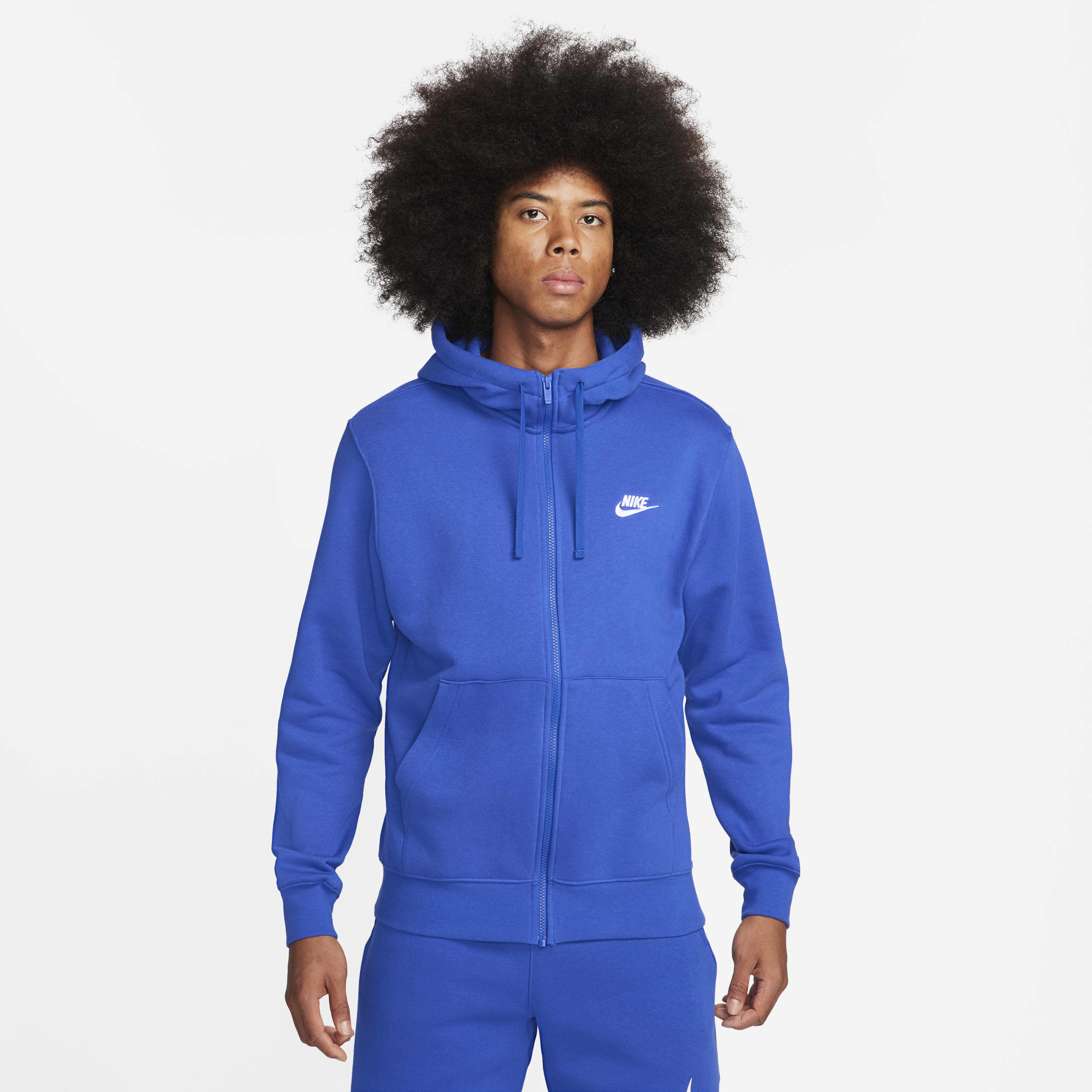 Blue nike zip up sweater top