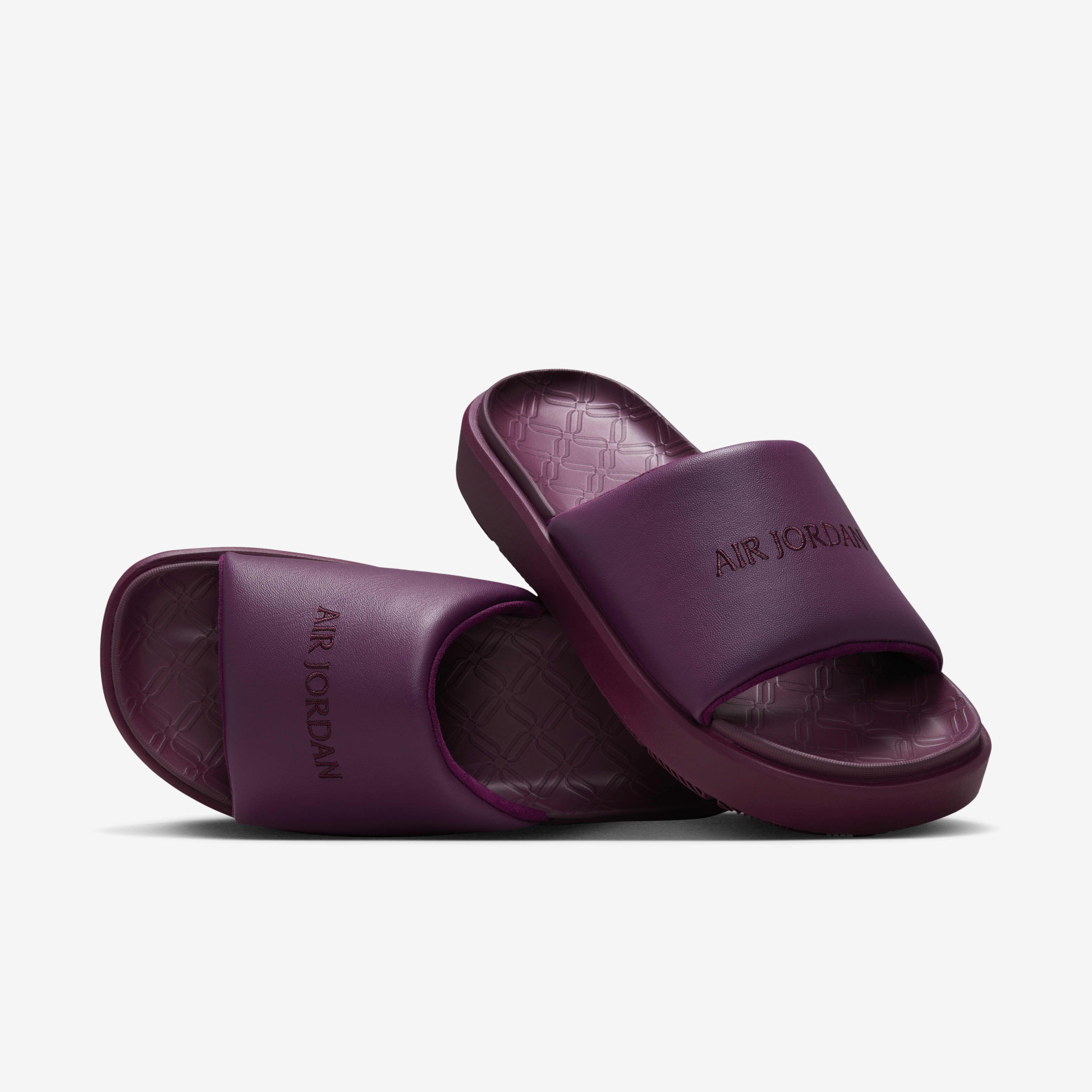 Purple jordan sandals shop