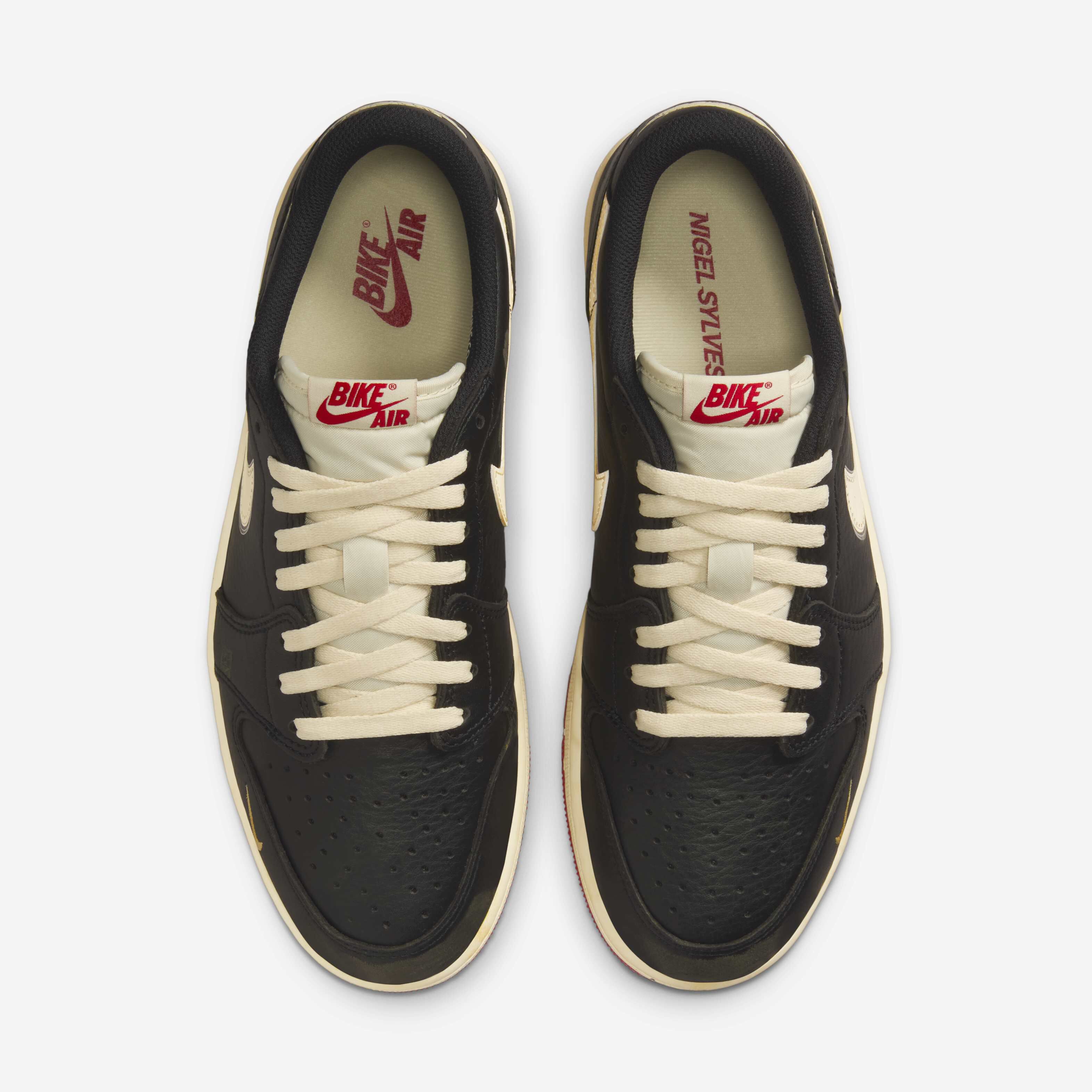 Buy Air Jordan Retro Low Men's Shoes Black/Varsity Red/Muslin - Main Image