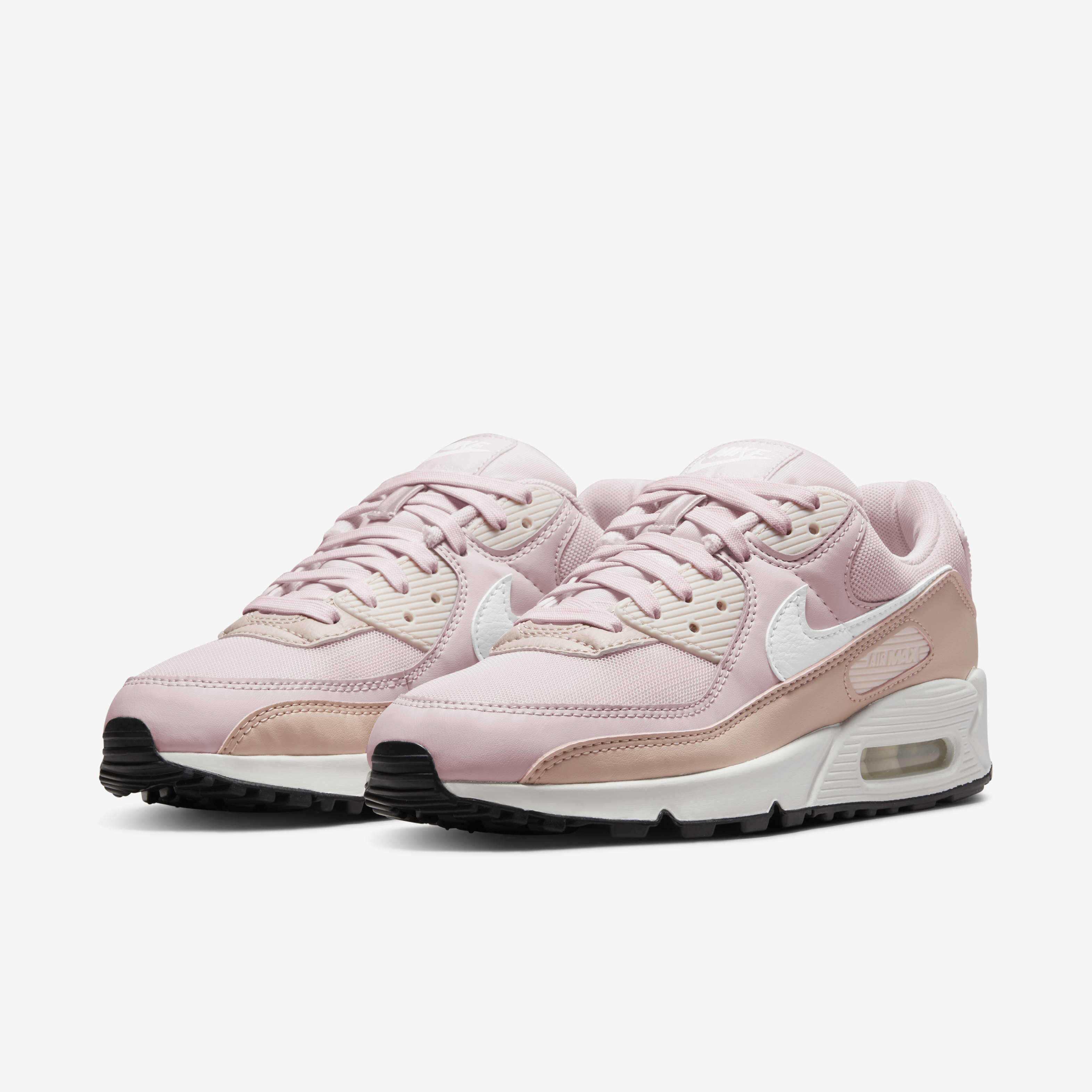Nike air max 90 womens shoes flower pink/white on sale