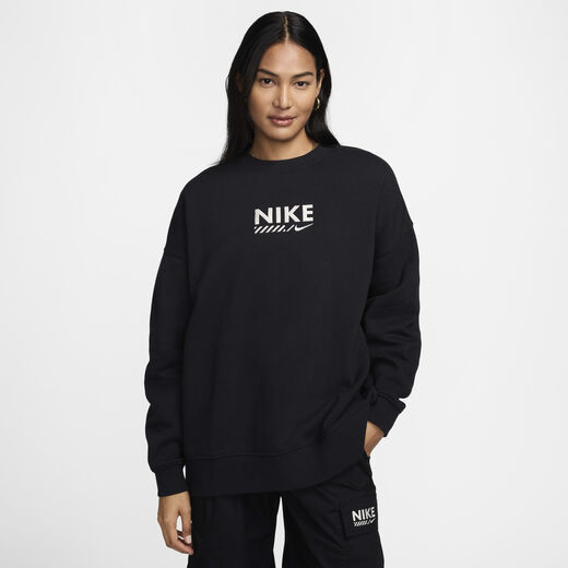 Women's Sweatshirts Sale-Nike, Nike Sportswear, Women's Oversized Fleece Crew-Neck Sweatshirt