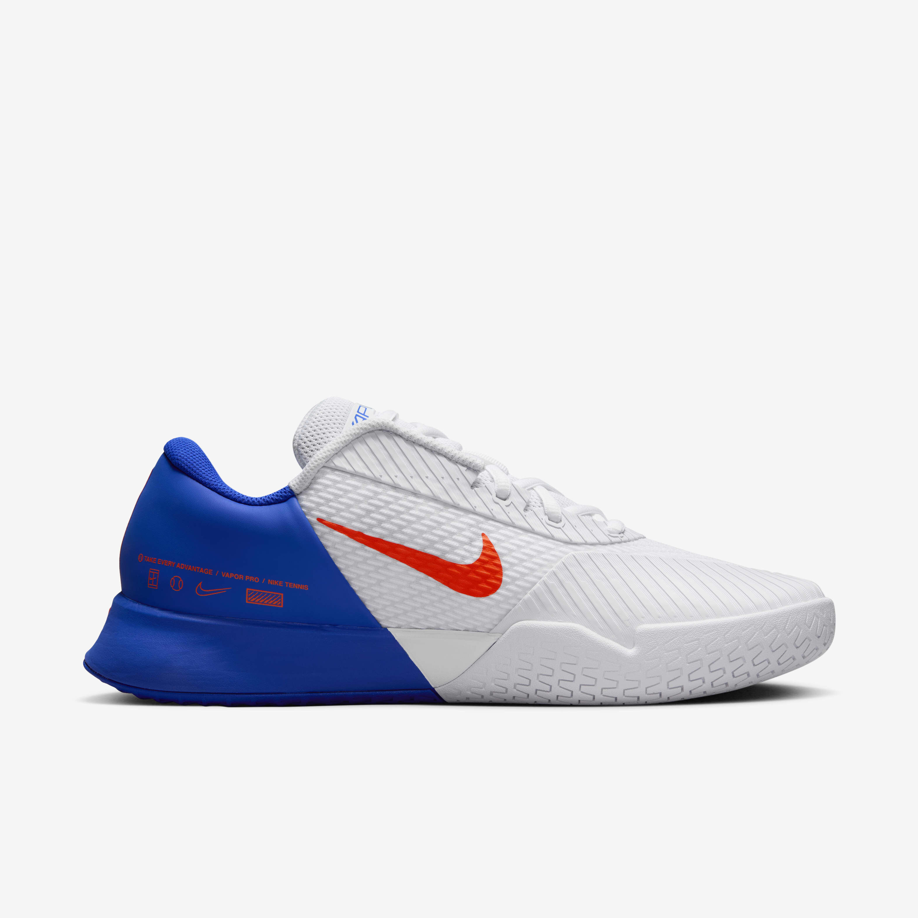 Nike men's court air zoom zero tennis shoes white and game royal on sale