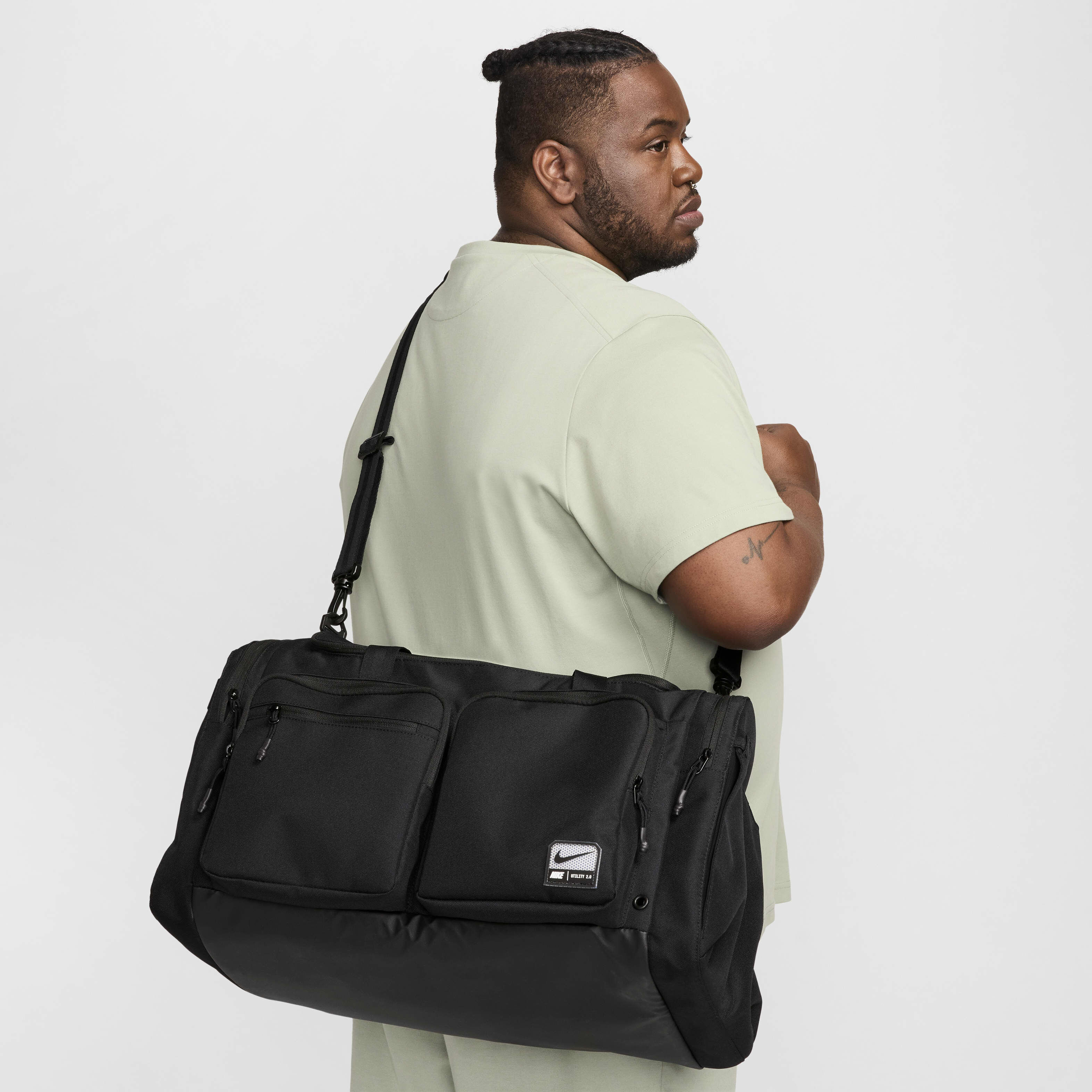Buy Nike Utility Power 2.0 Duffel Bag Medium 51L Black Black White Nike Kuwait Official