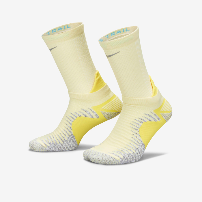 Buy Nike Dri-FIT Trail-Running Crew Socks Citron Tint/White/Opti
