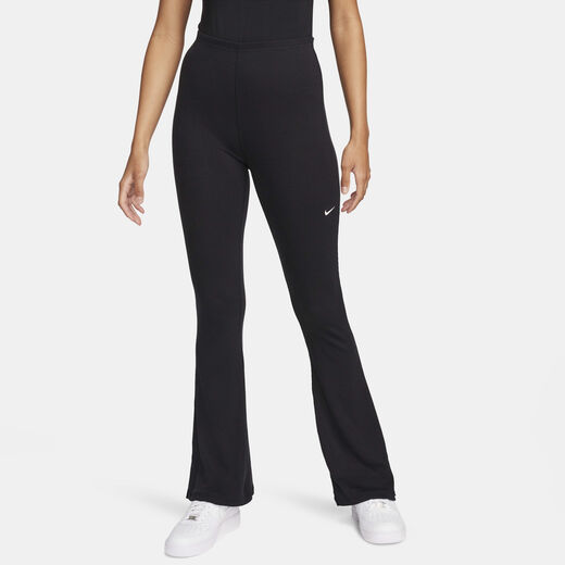 Clothing-Nike, Nike Sportswear Chill Knit, Women's Tight Mini-Rib Flared Leggings