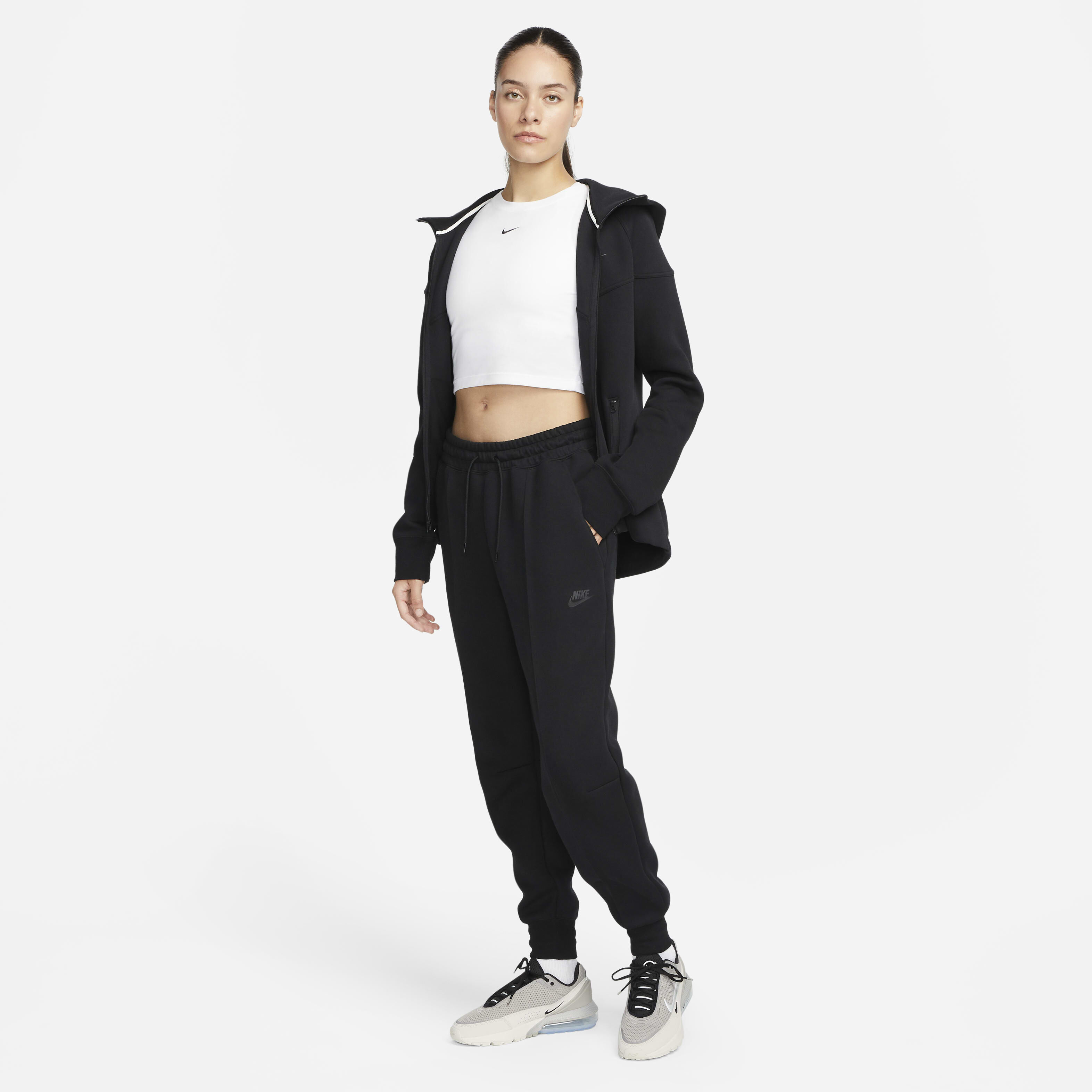 Nike tech fleece cropped sale