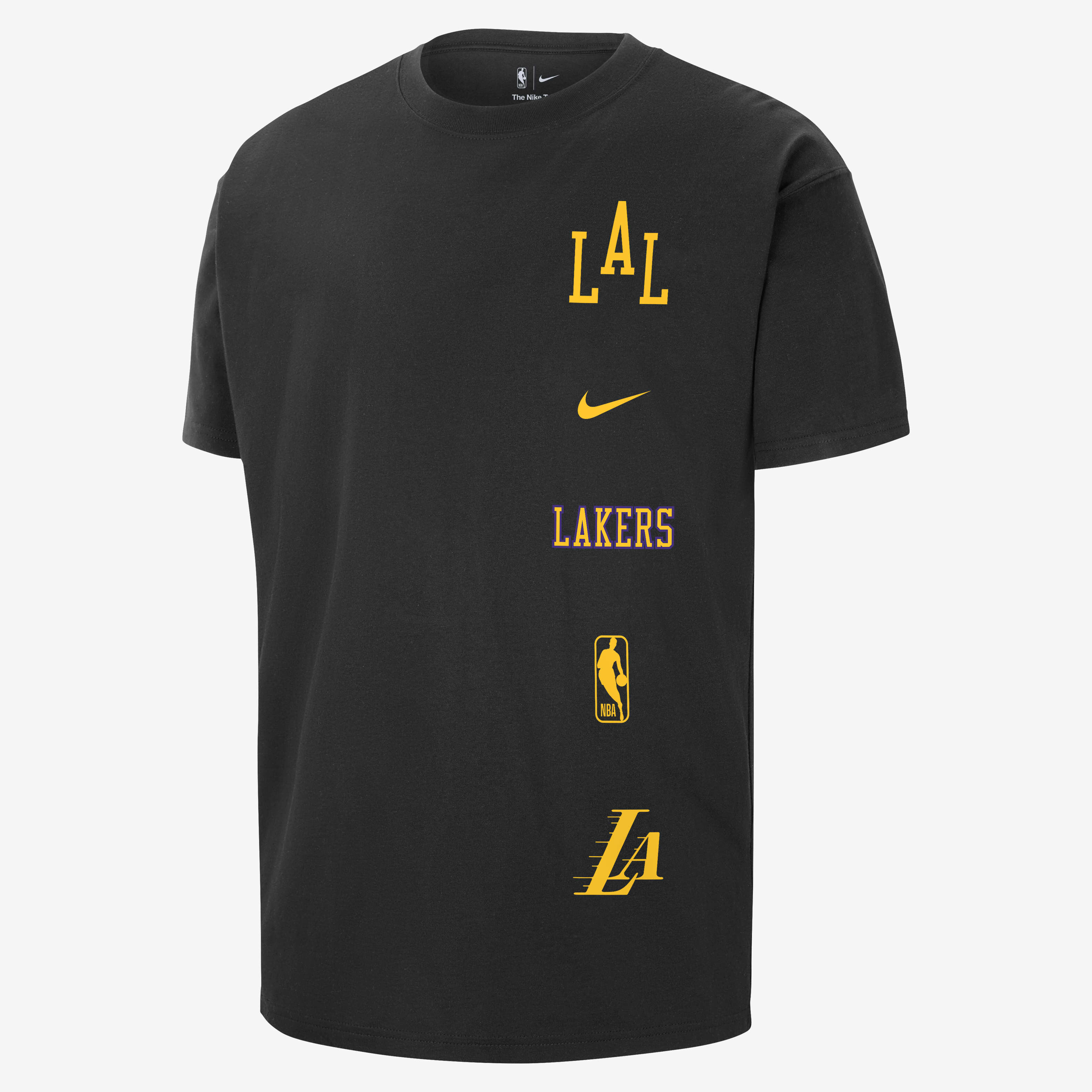 Buy Los Angeles Lakers 2023/24 City Edition Men's Nike NBA Courtside Max90 T -Shirt - Black | Nike Kuwait Official