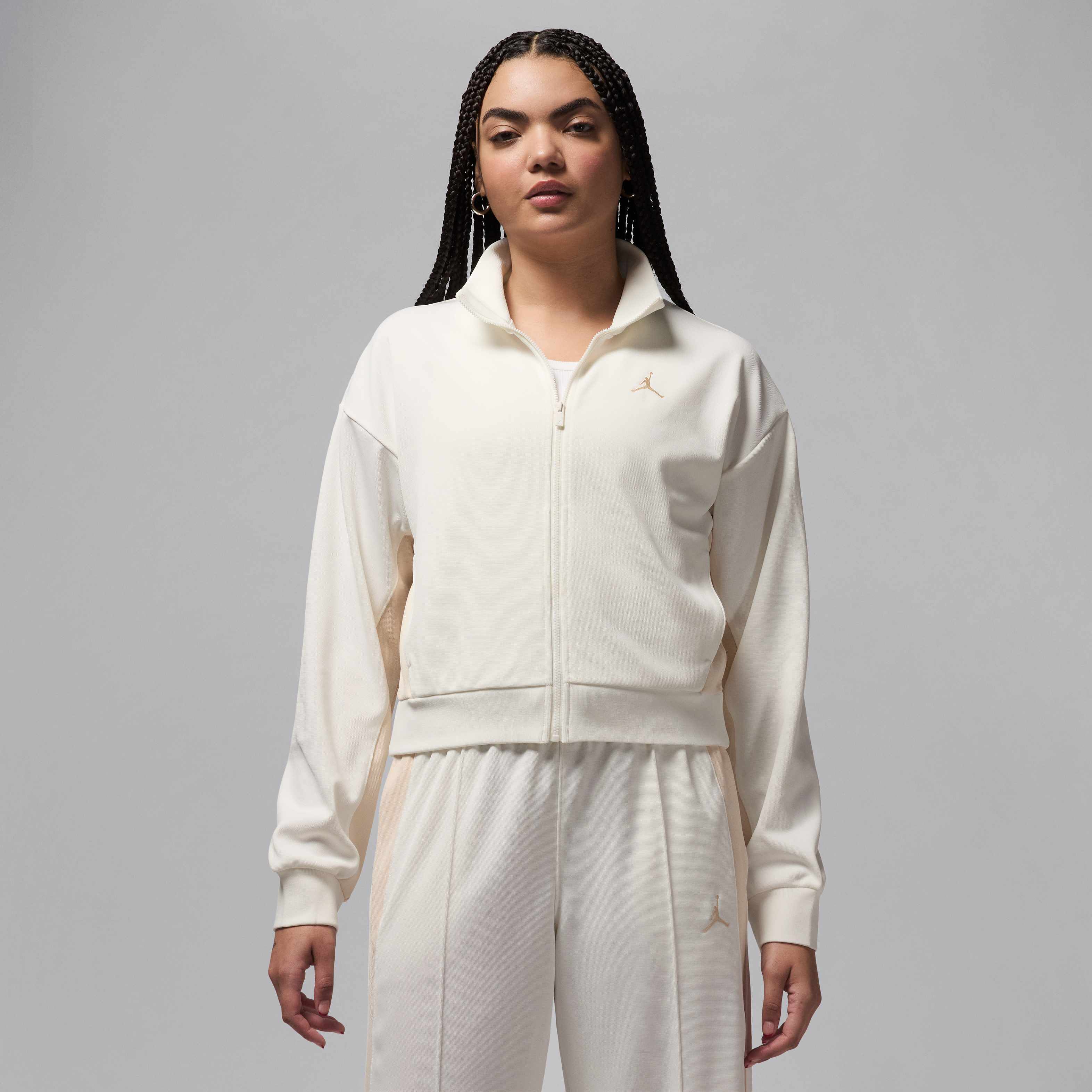 Buy Jordan Women's Knit Jacket - Sail/Legend Light Brown