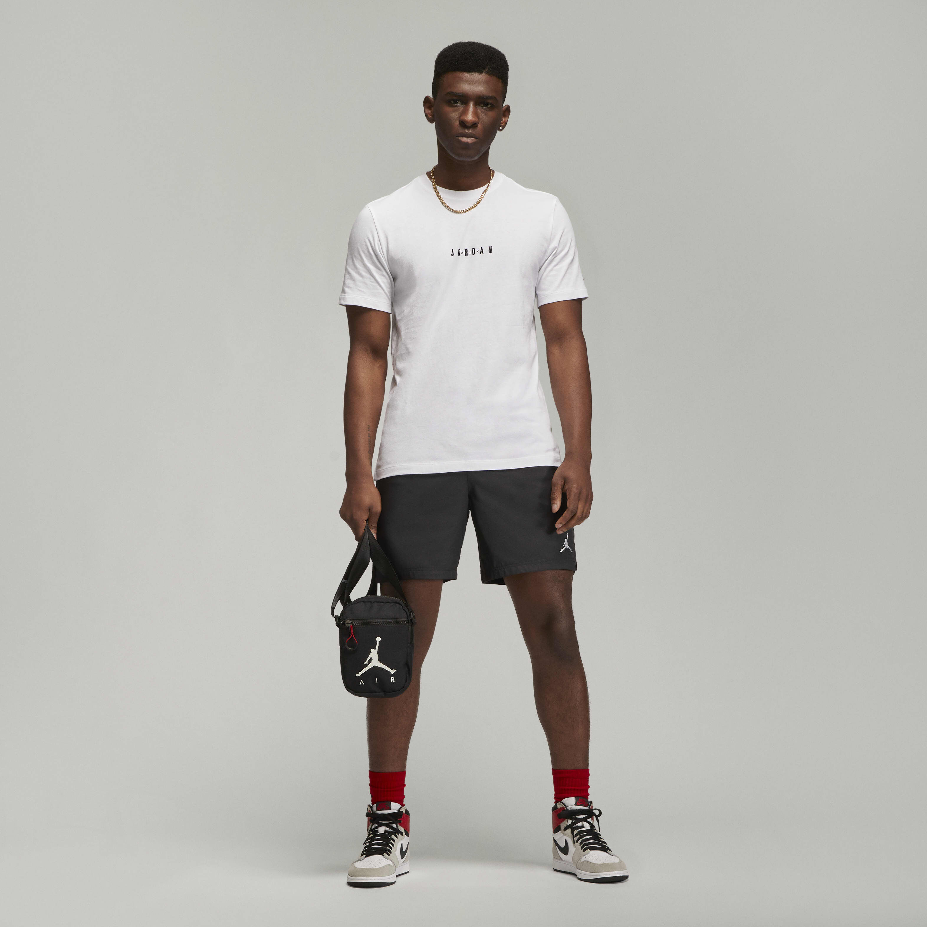 Buy Jordan Air Men's T-Shirt - White/Black/Black | Nike