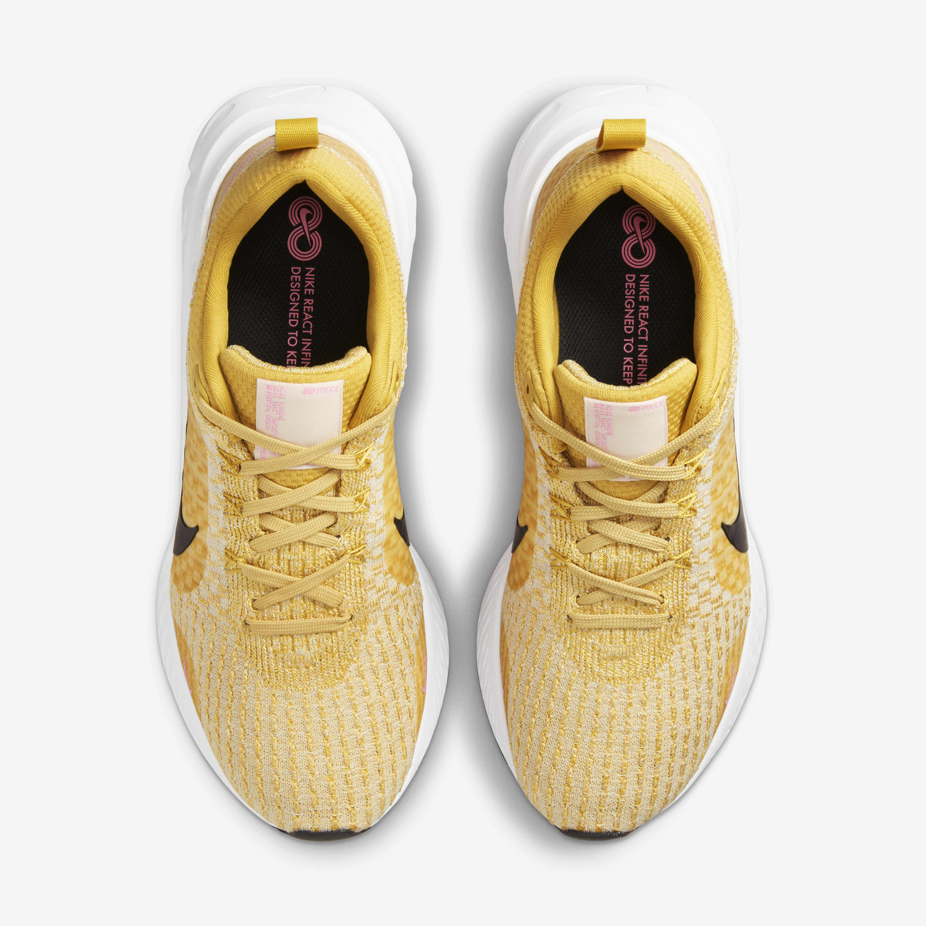 Buy Nike React Infinity 3 Women s Road Running Shoes Wheat Gold Pink Spell Light Cream Black Nike Kuwait Official