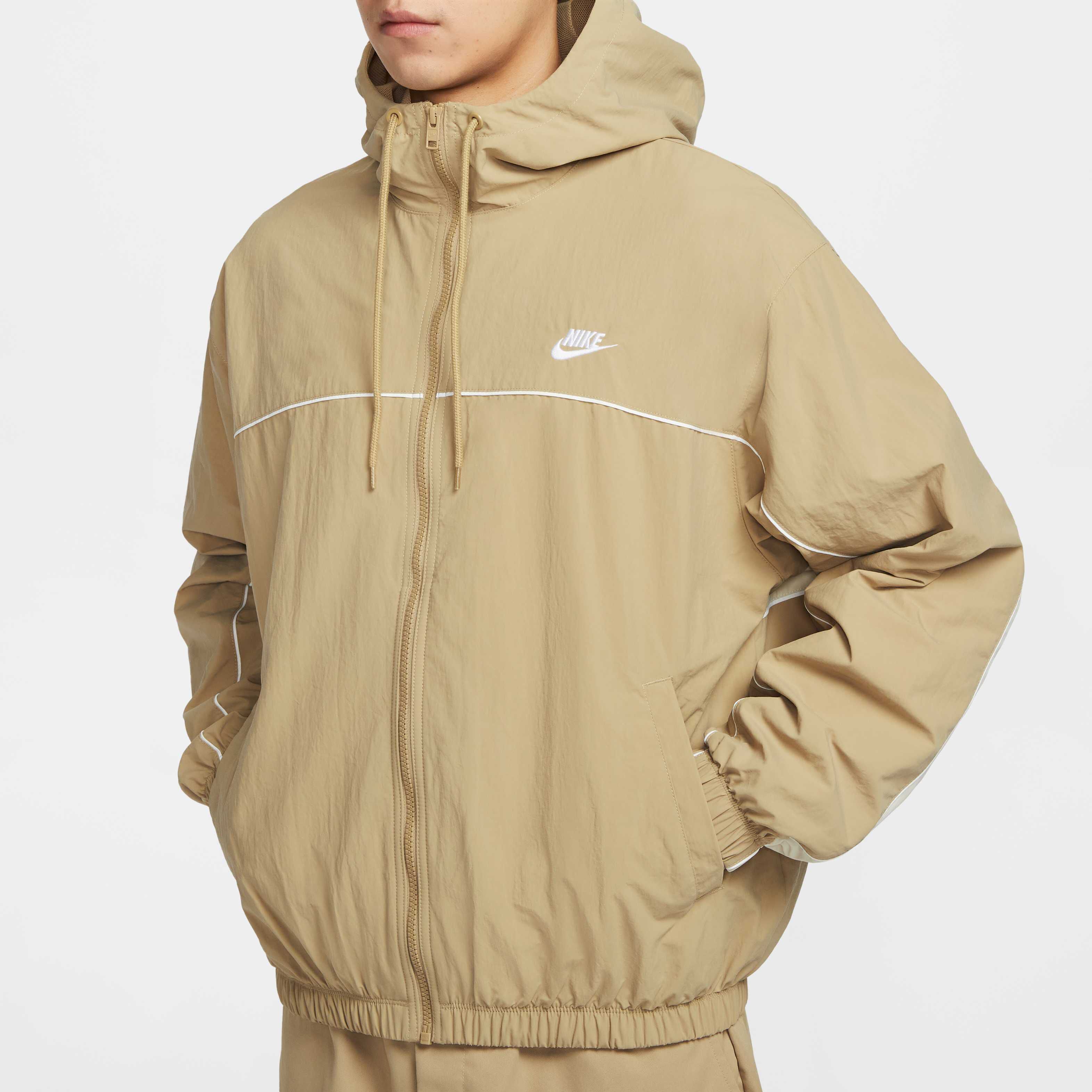 Buy Nike Club Men's Hooded Jacket - Parachute Beige/Light Buy Nike Club Men's Hooded Jacket - Parachute Beige/Light
