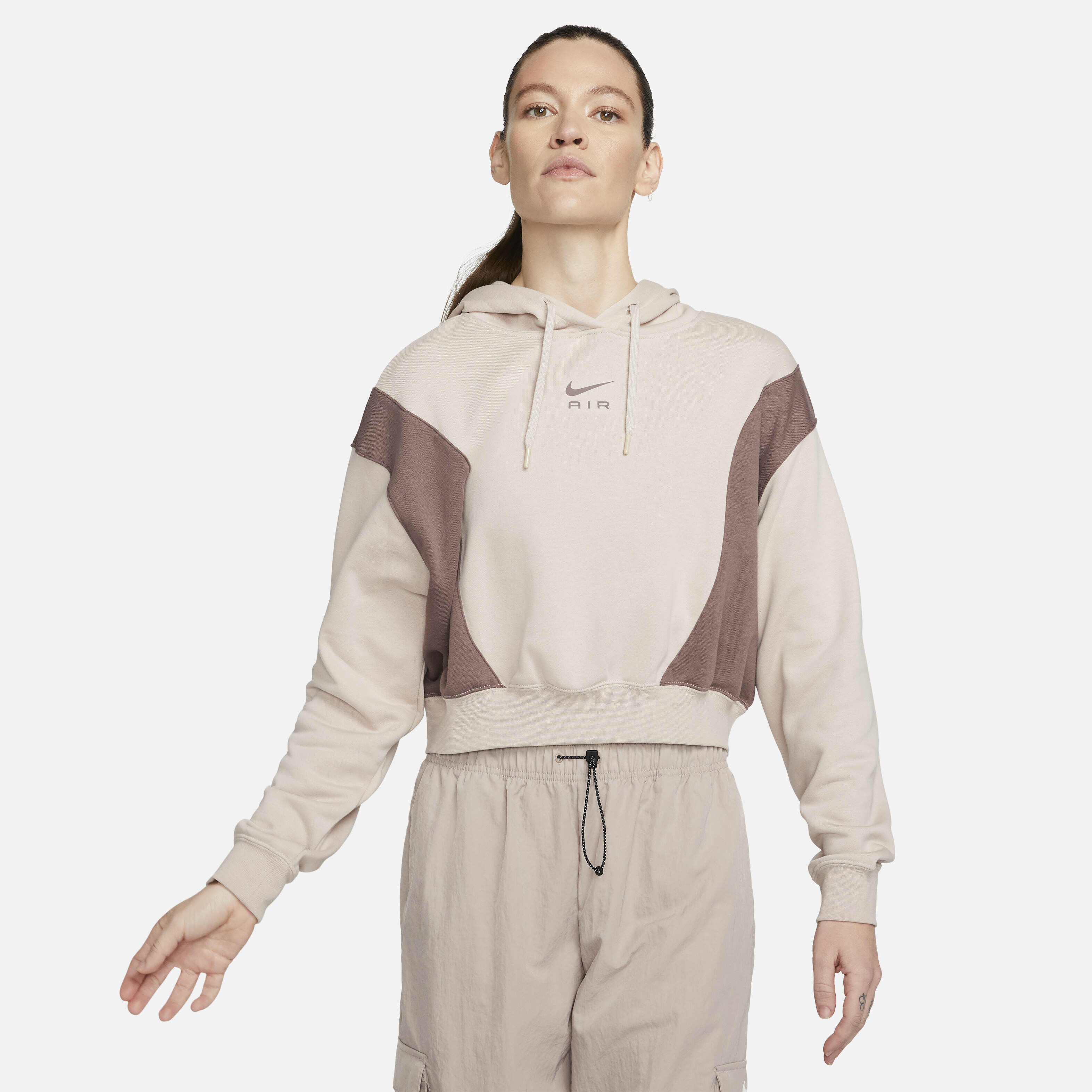 Buy Nike Air Women s Oversized Crop Fleece Hoodie Nike Kuwait Official