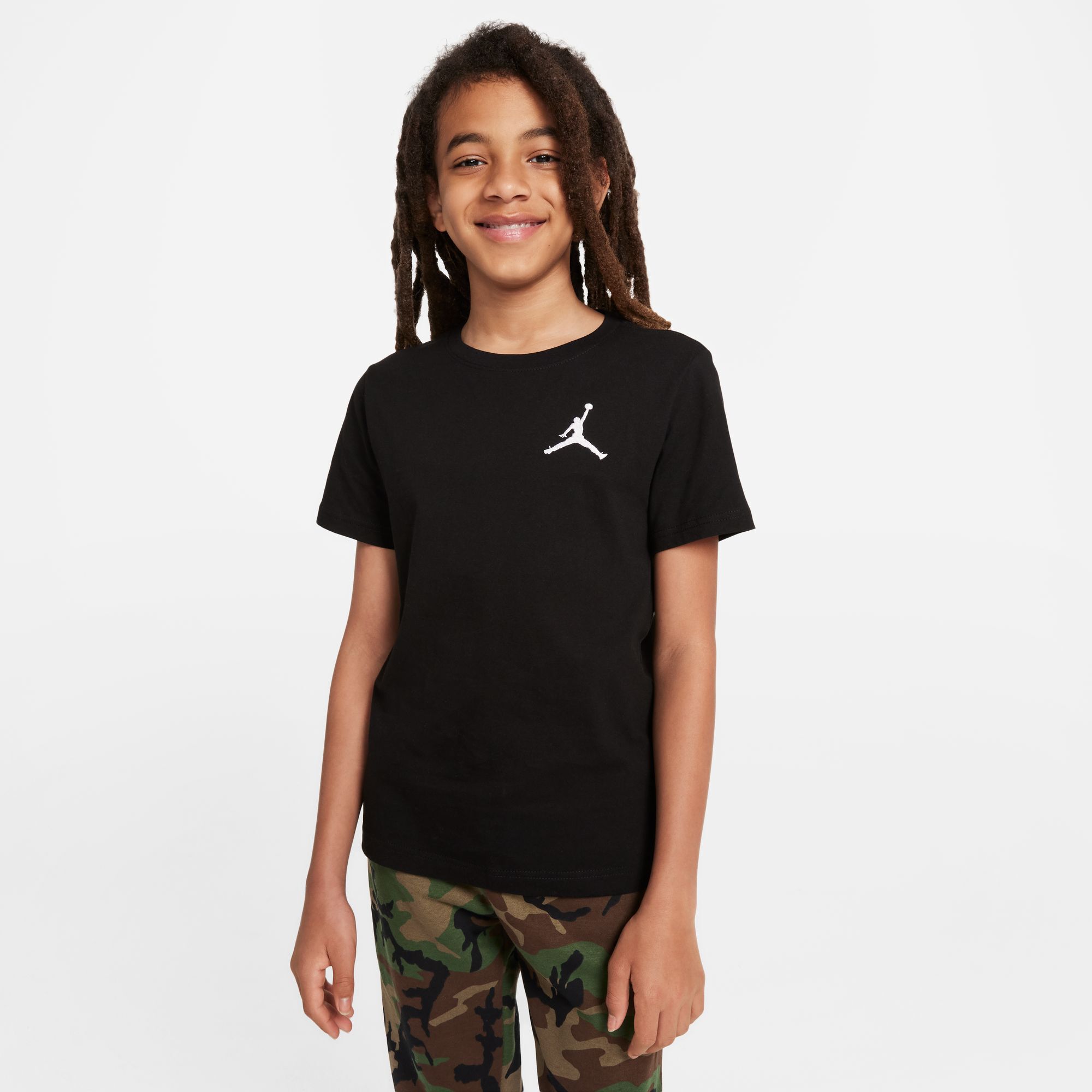 Buy Jordan Jumpman Air Embroidered Tee Big Kids' T-Shirt Black