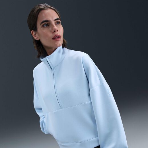 Everyday Tailored Comfort-Nike, Nike 24.7 ImpossiblySoft, Women's Dri-FIT Oversized 1/2-Zip Top