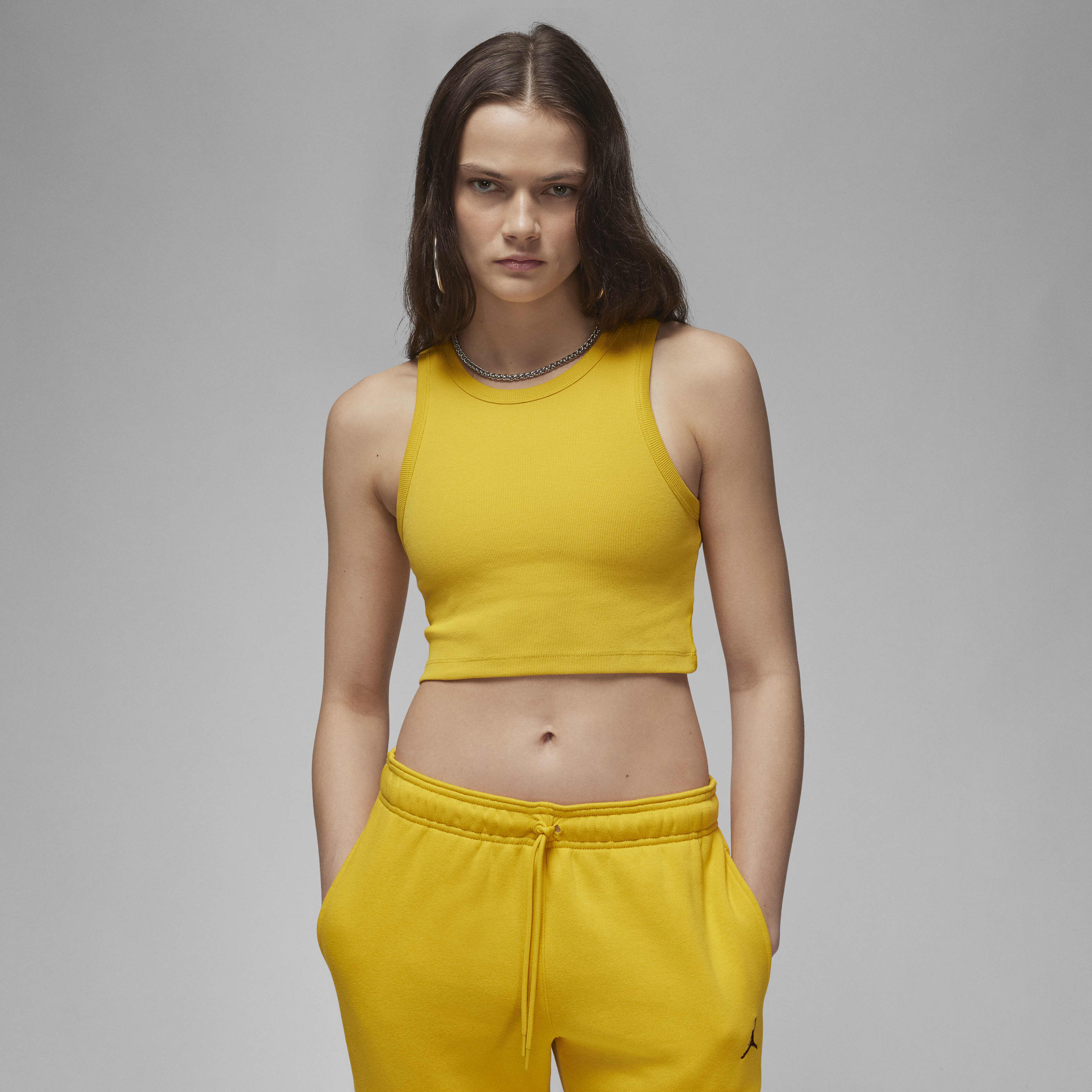 Yellow sports crop top cheap