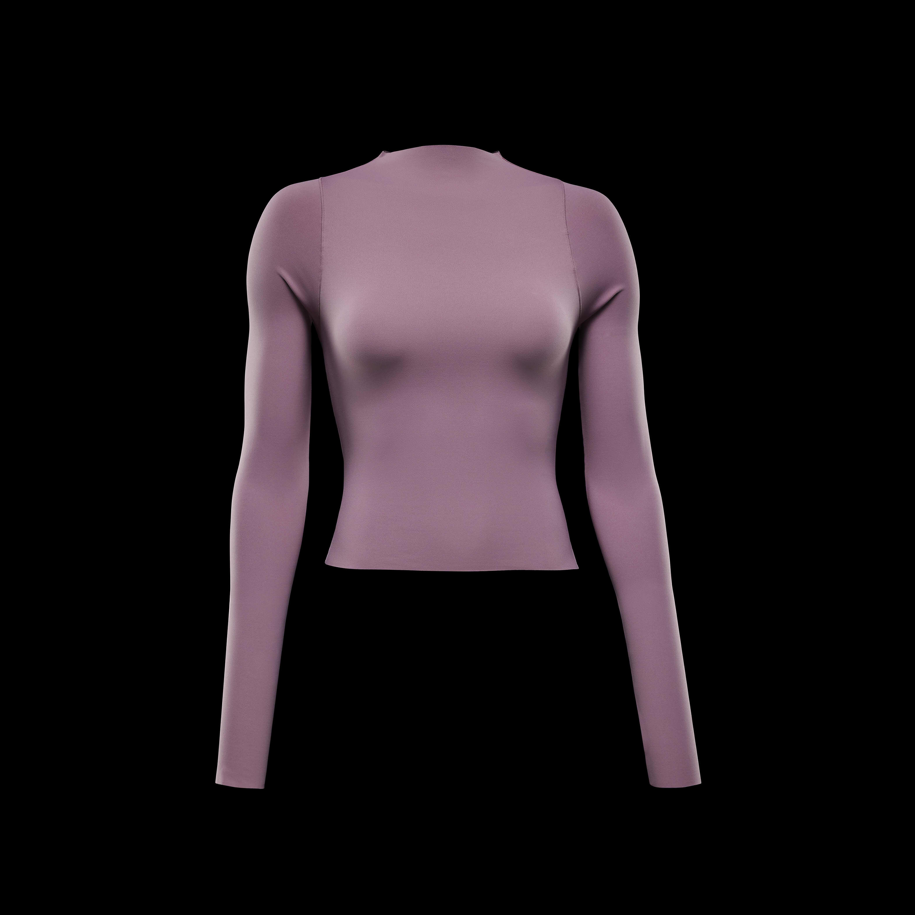 Buy Nike Zenvy Women's Dri-FIT Long-Sleeve Top - Plum Dust