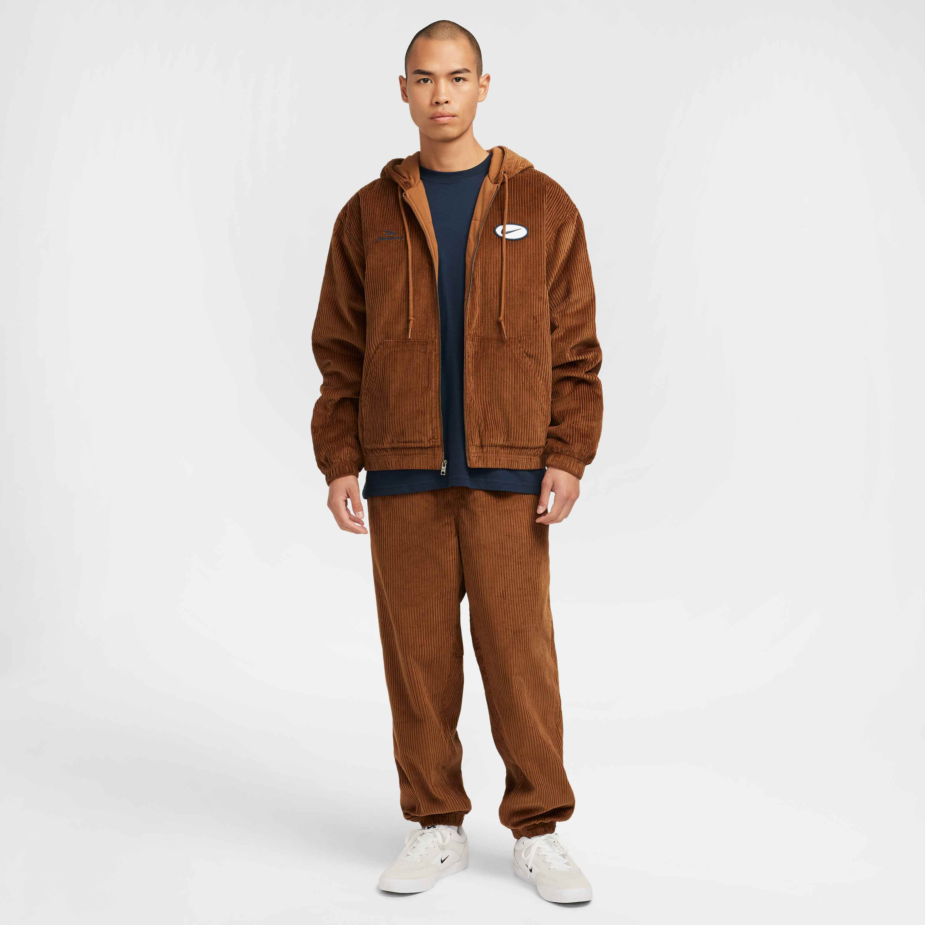 Buy Nike SB Full-Zip Hooded Corduroy Skate Jacket - Light British