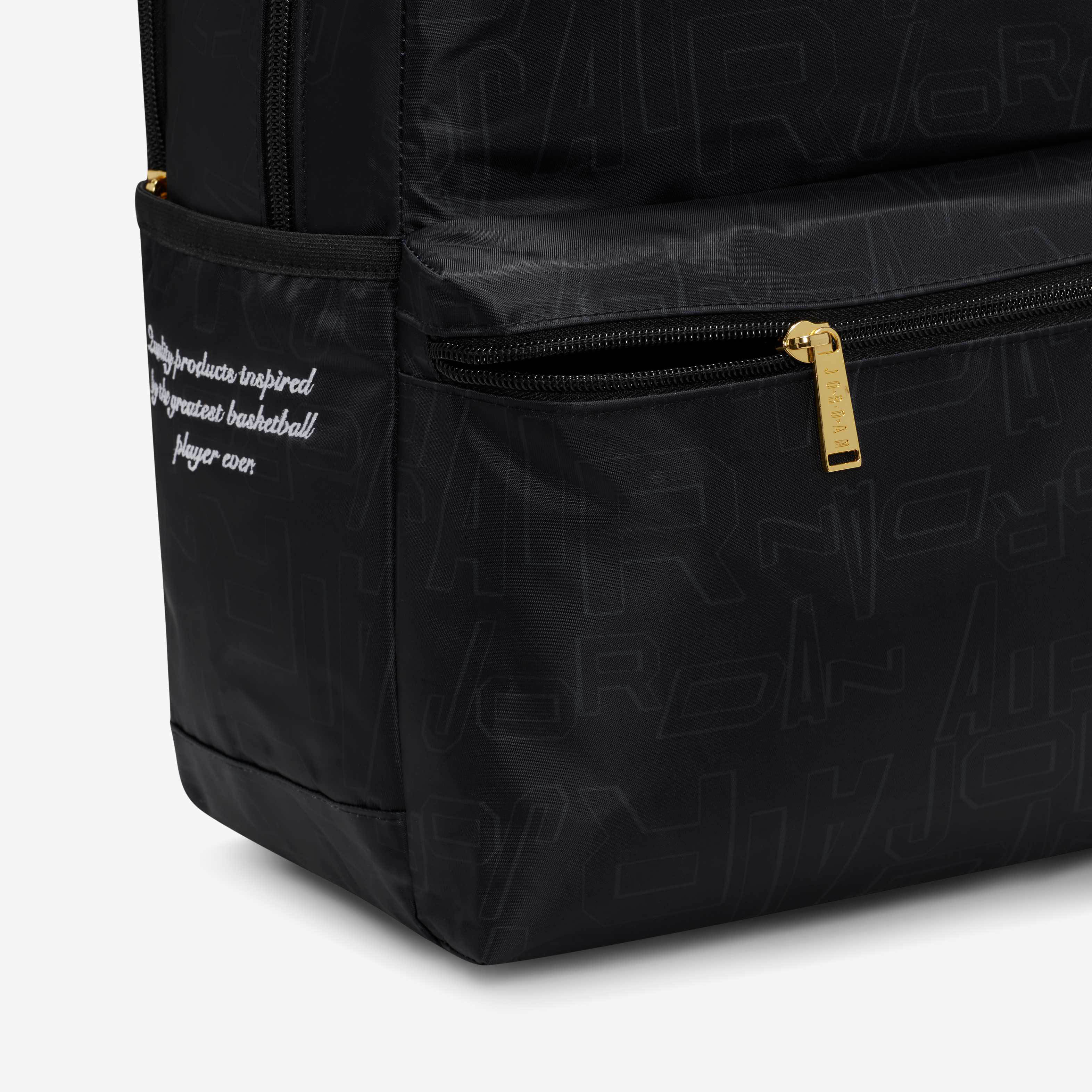 Jordan Black and Gold Backpack image number 6