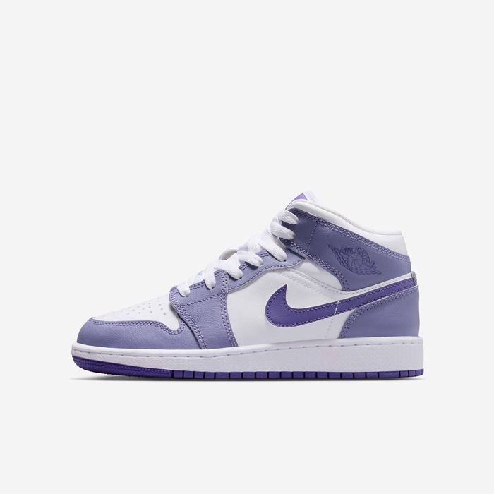 Buy Air Jordan Mid Older Kids' Shoes Dusty Amethyst/White