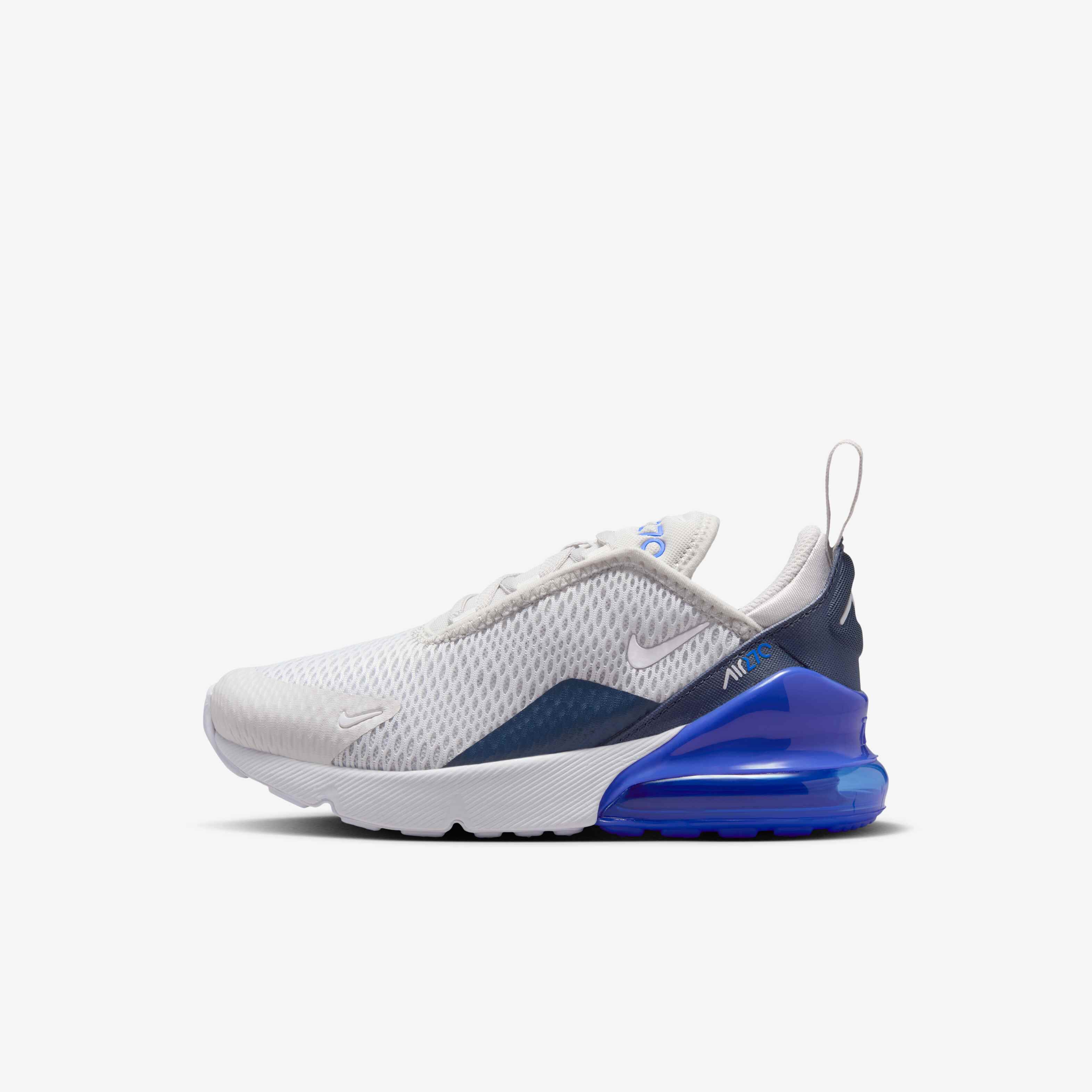 Buy Nike Air Max 270 Younger Kids' Shoes Vast Grey/Hyper Royal