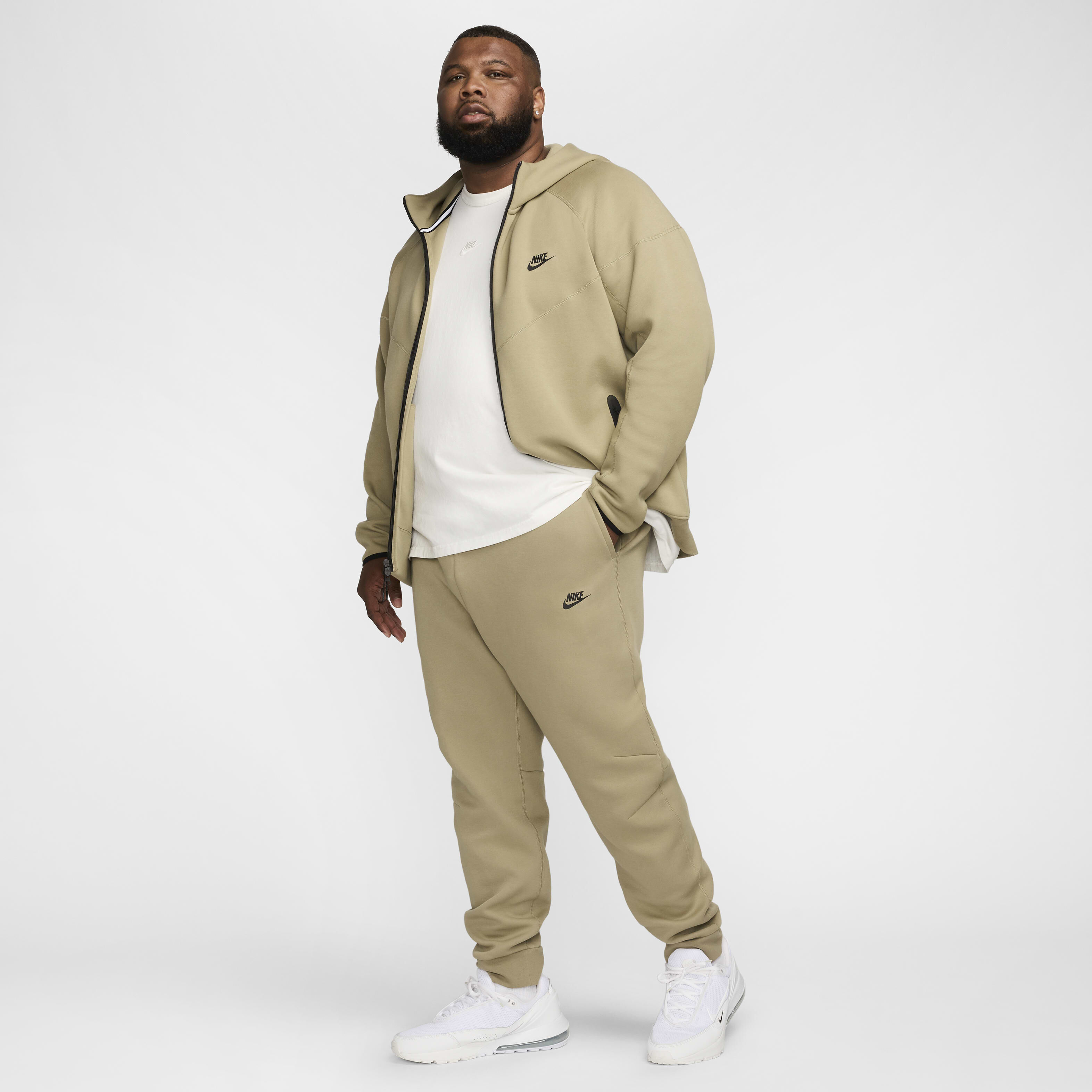 Nike sportswear tech fleece beige new arrivals