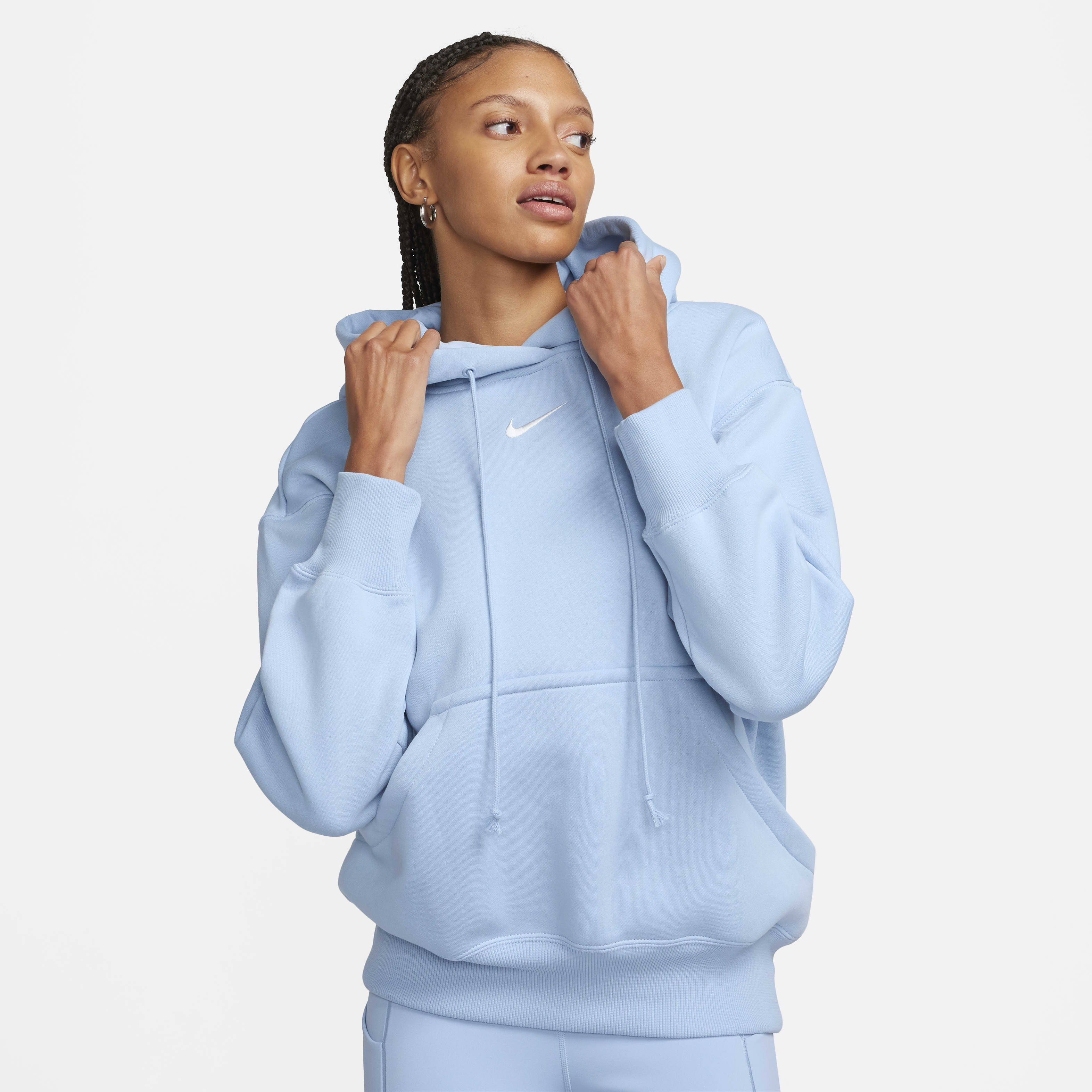 Buy Nike Sportswear Phoenix Fleece Women s Oversized Pullover Hoodie Light Armoury Blue Sail Nike Kuwait Official