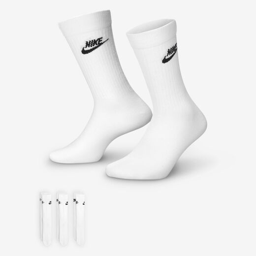 Women's Accessories & Equipment-Nike, Nike Sportswear Everyday Essential, Crew Socks (3 Pairs)