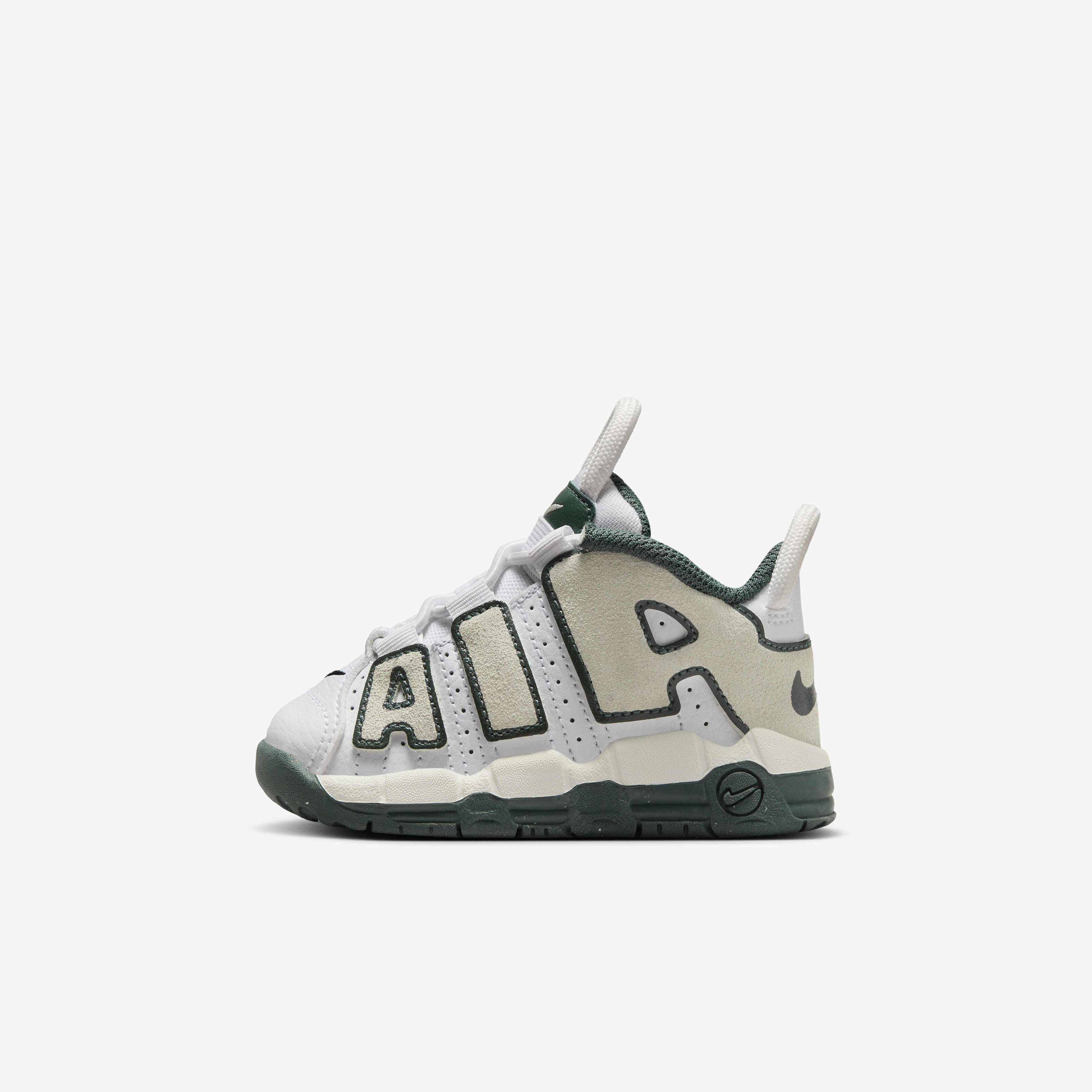 Buy Nike Air More Uptempo Baby Toddler Shoes White Vintage Green Summit White Sea Glass Nike Kuwait Official