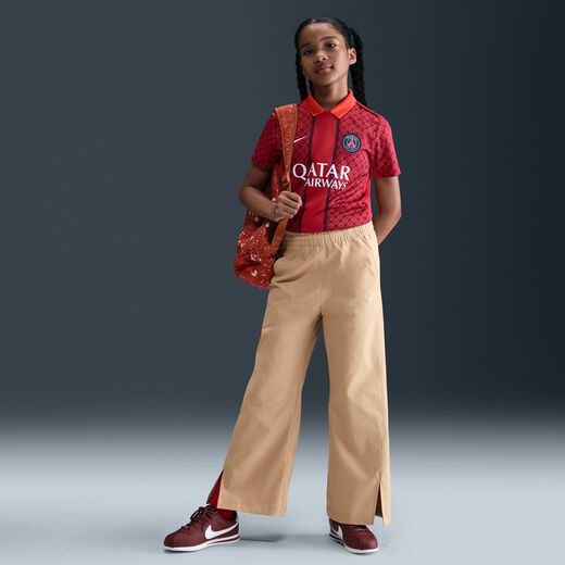 Trousers & Tights-Nike, Nike Sportswear, Older Kids' (Girls') Woven Wide-Leg Trousers