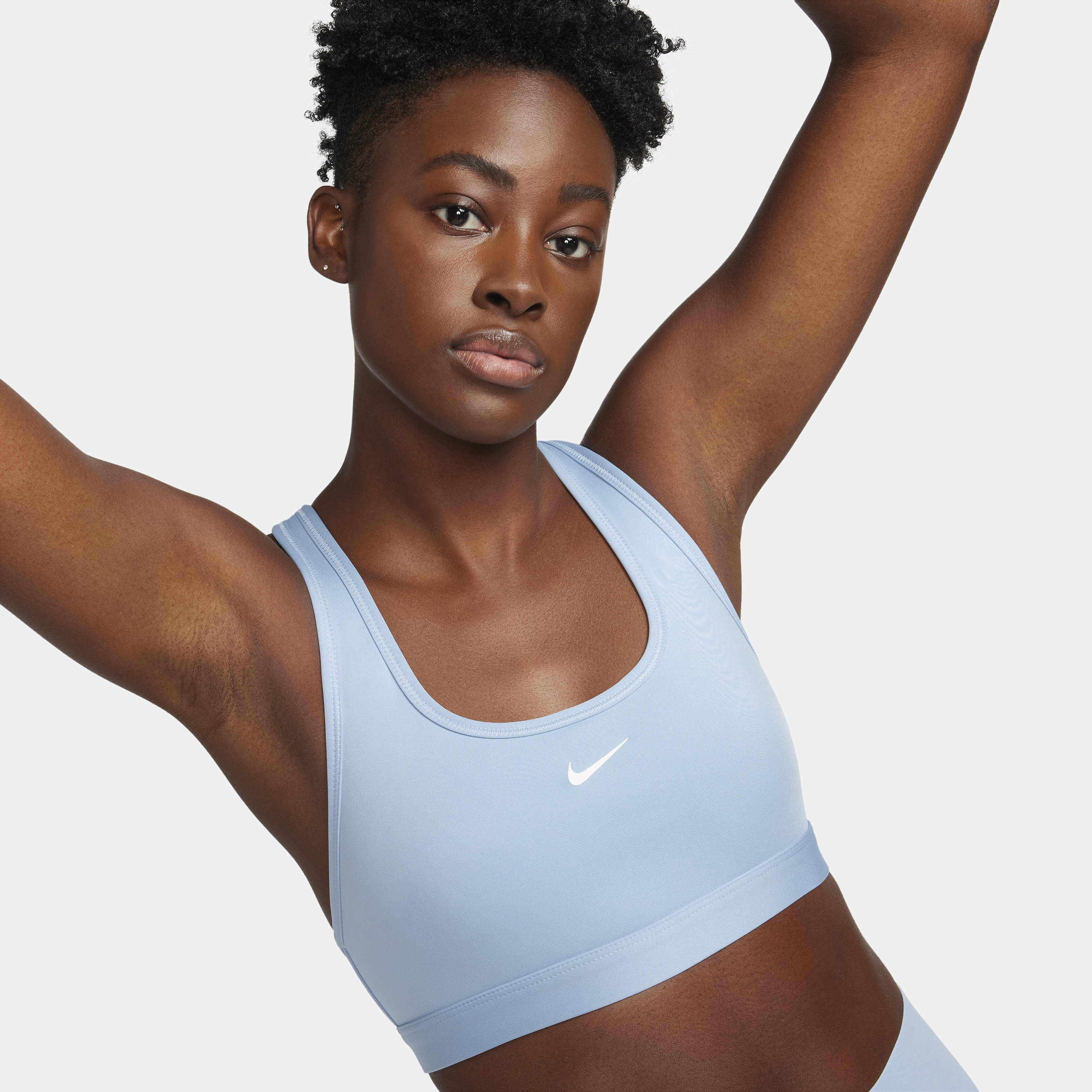 nike light blue sports bra