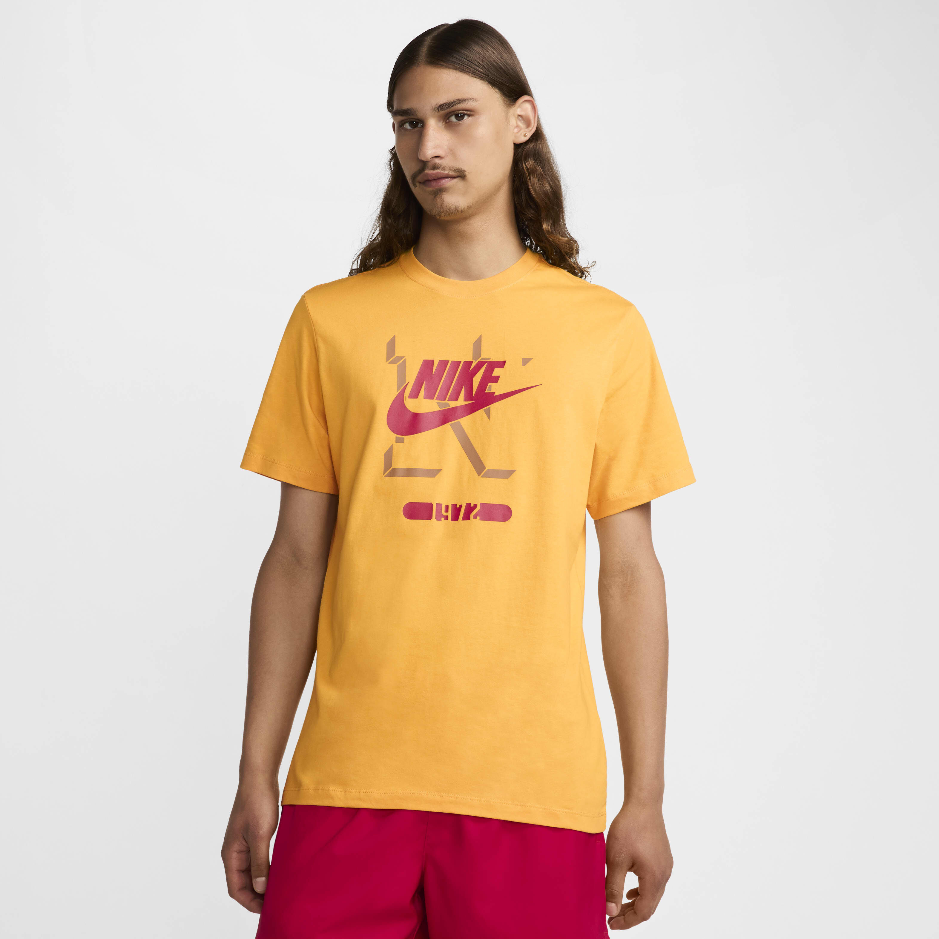 orange yellow nike shirt
