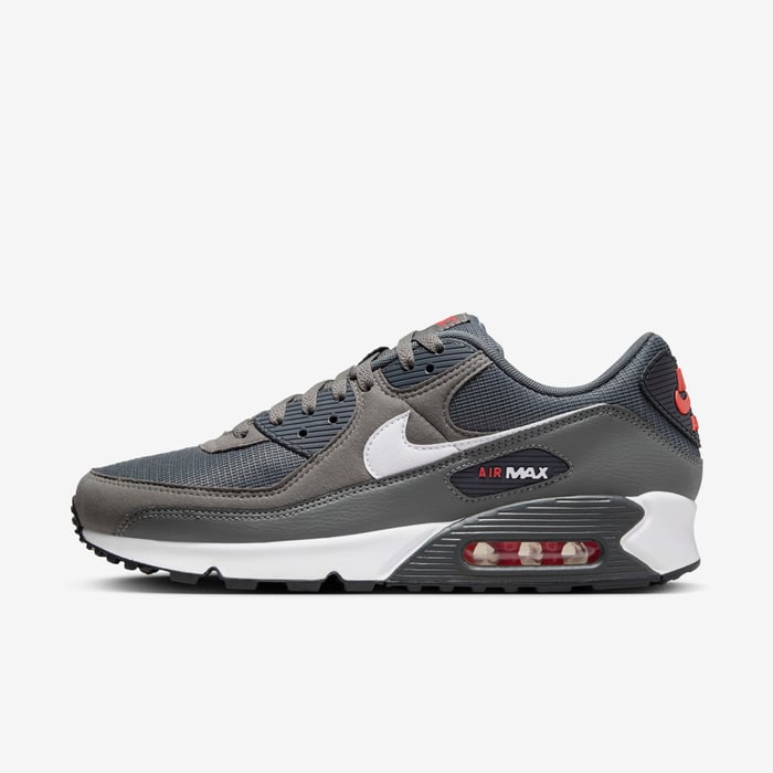 Buy Nike Air Max 90 Men's Shoes Iron Grey/University Red