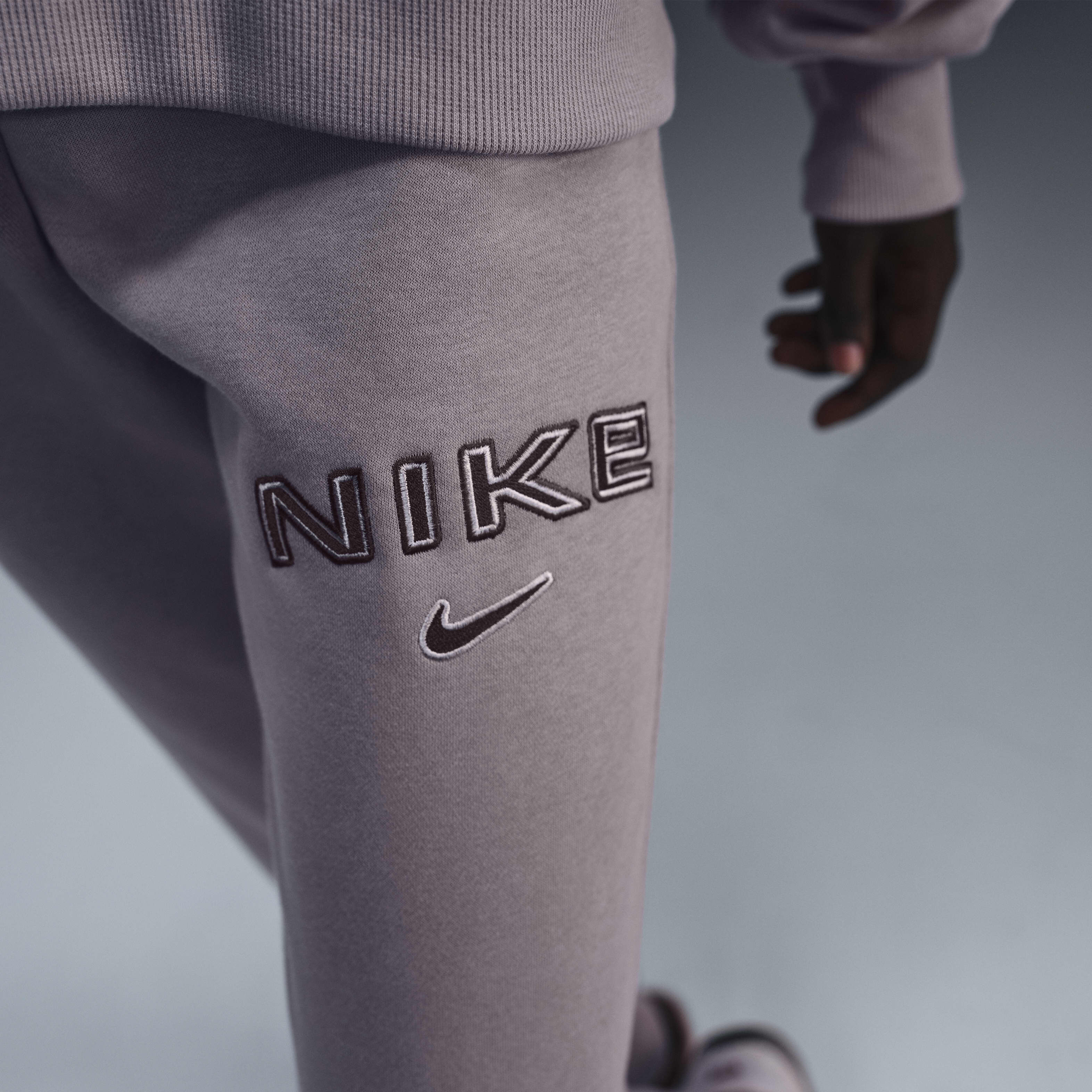 Buy Nike Sportswear Phoenix Fleece Women s Mid Rise Logo Tracksuit Bottoms Nike Kuwait Official