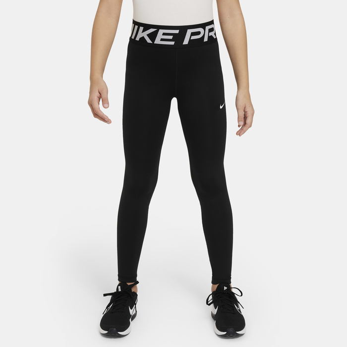 Buy Nike Pro Girls' Dri-FIT Leggings Black/White Nike Kuwait