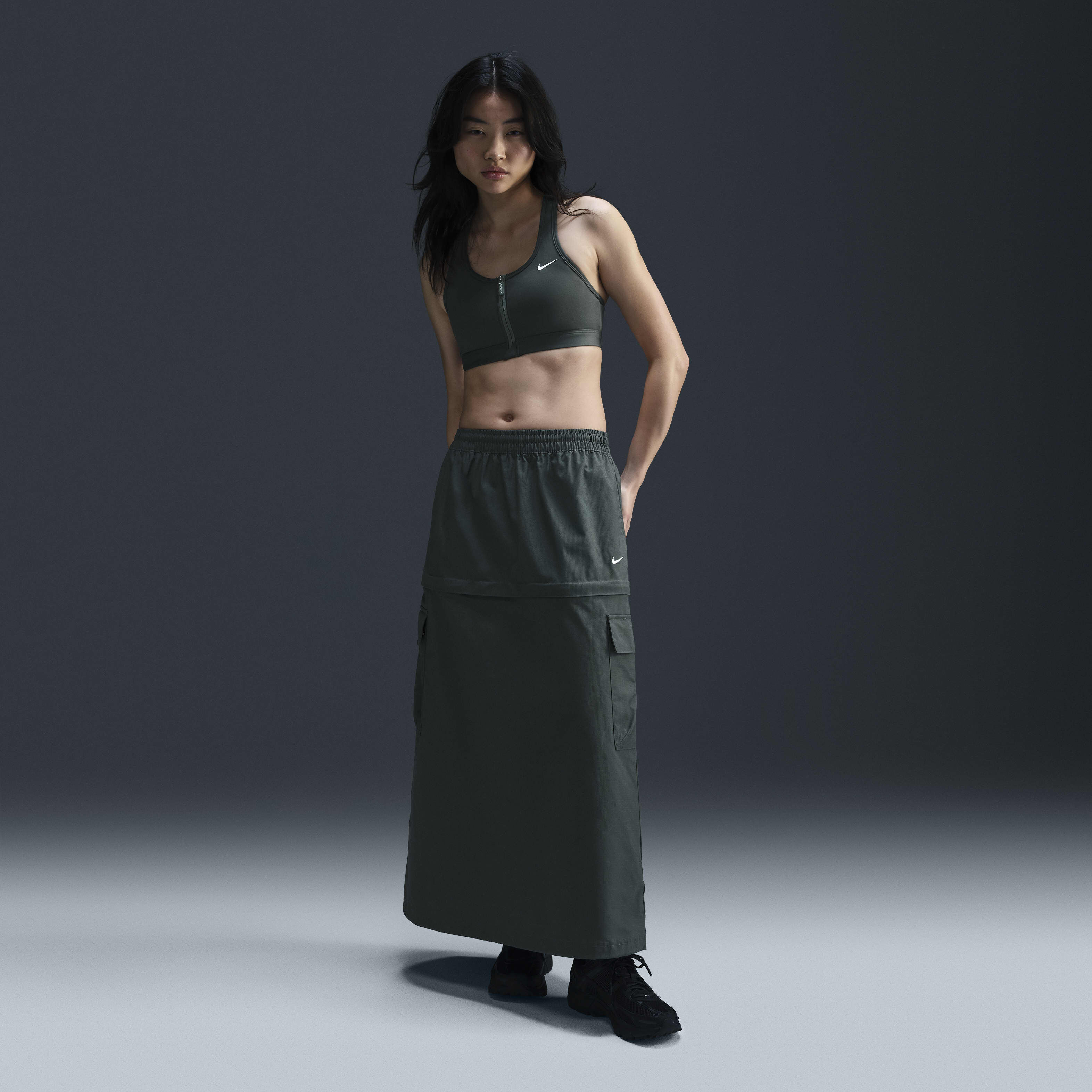 Buy Nike Sportswear Essential Women s Mid Rise Woven Cargo Midi Skirt Nike Kuwait Official