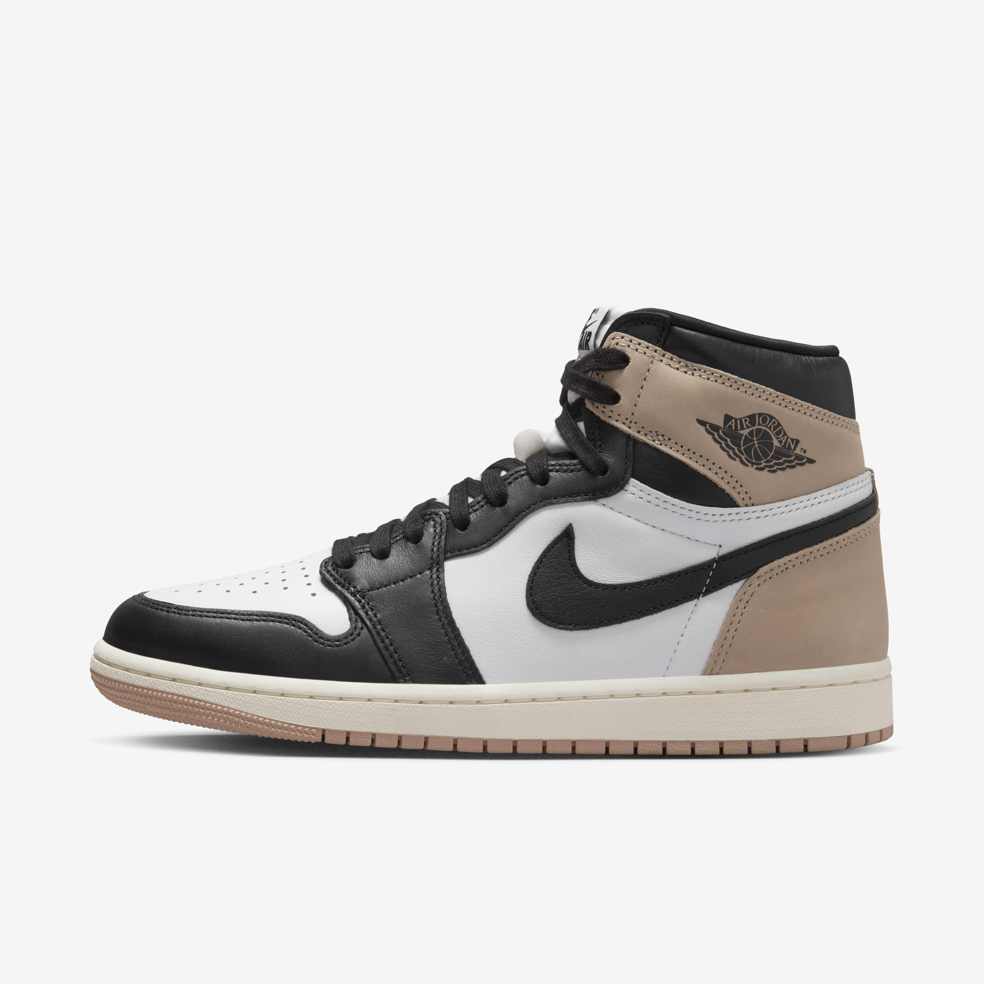 Buy Air Jordan 1 Retro High OG White and Gold Women s Shoes Black White Sail Legend Medium Brown Nike Kuwait Official