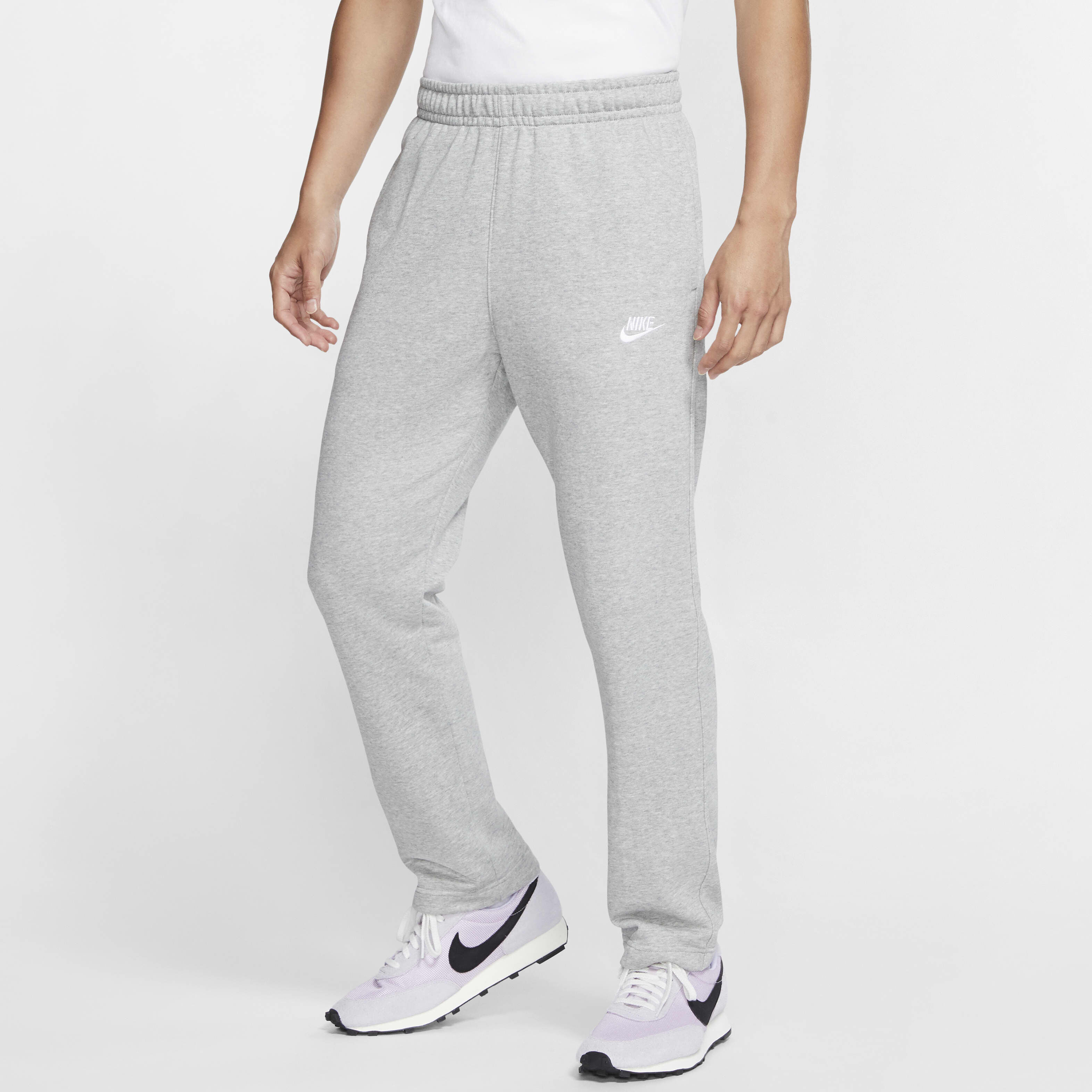 Buy Nike Sportswear Club Men s French Terry Trousers Dark Grey Heather Matte Silver White Nike Kuwait Official