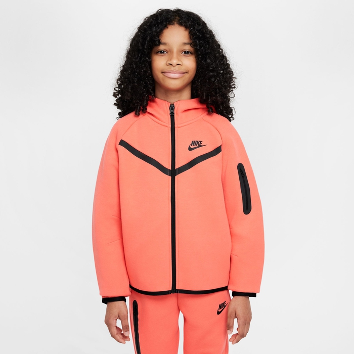 Buy Nike Sportswear Tech Fleece Older Kids Girls Full Zip Hoodie Magic Ember Black Black Nike Kuwait Official